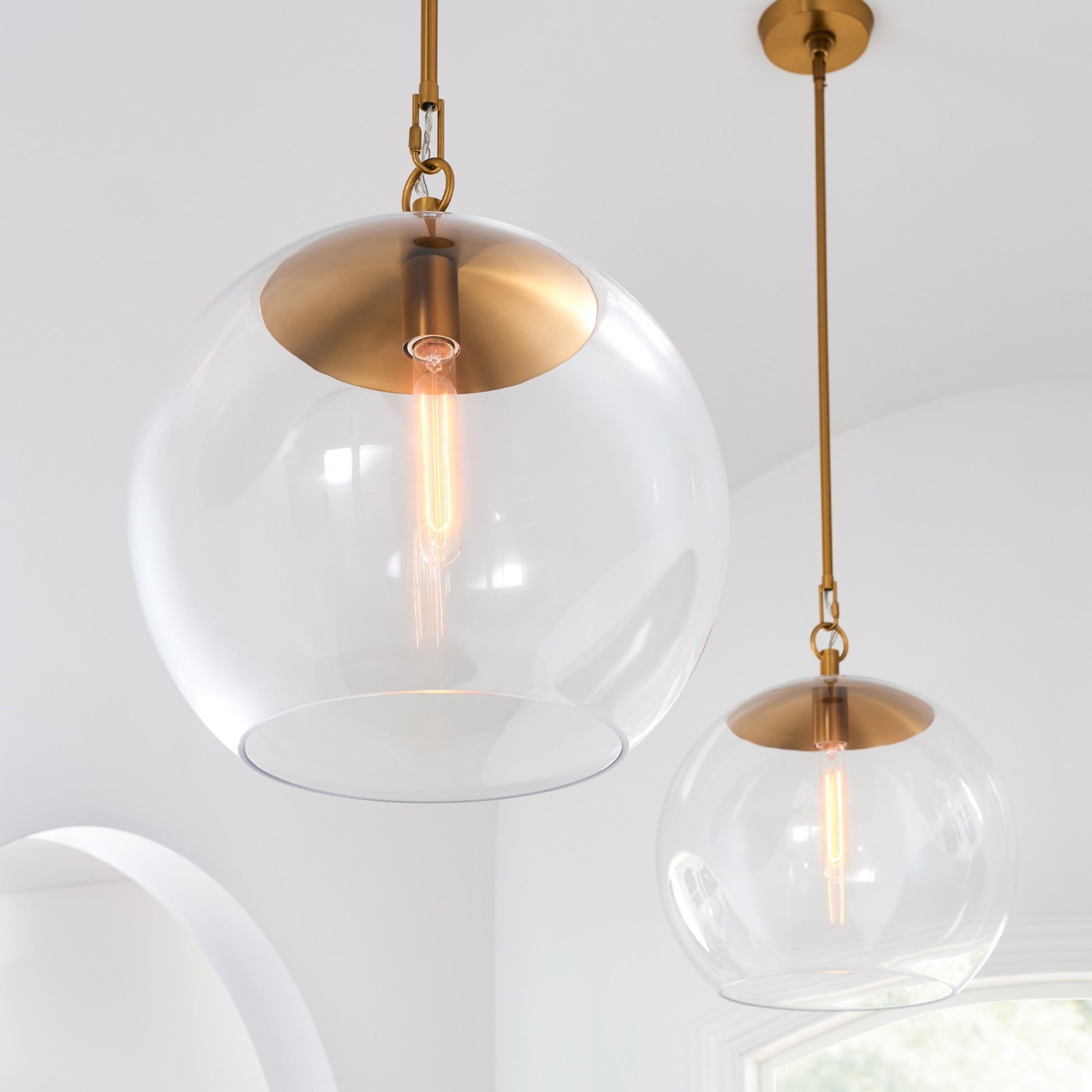 Atlantic 16" Round Pendant, Burnished Brass Finish - Bees Lighting