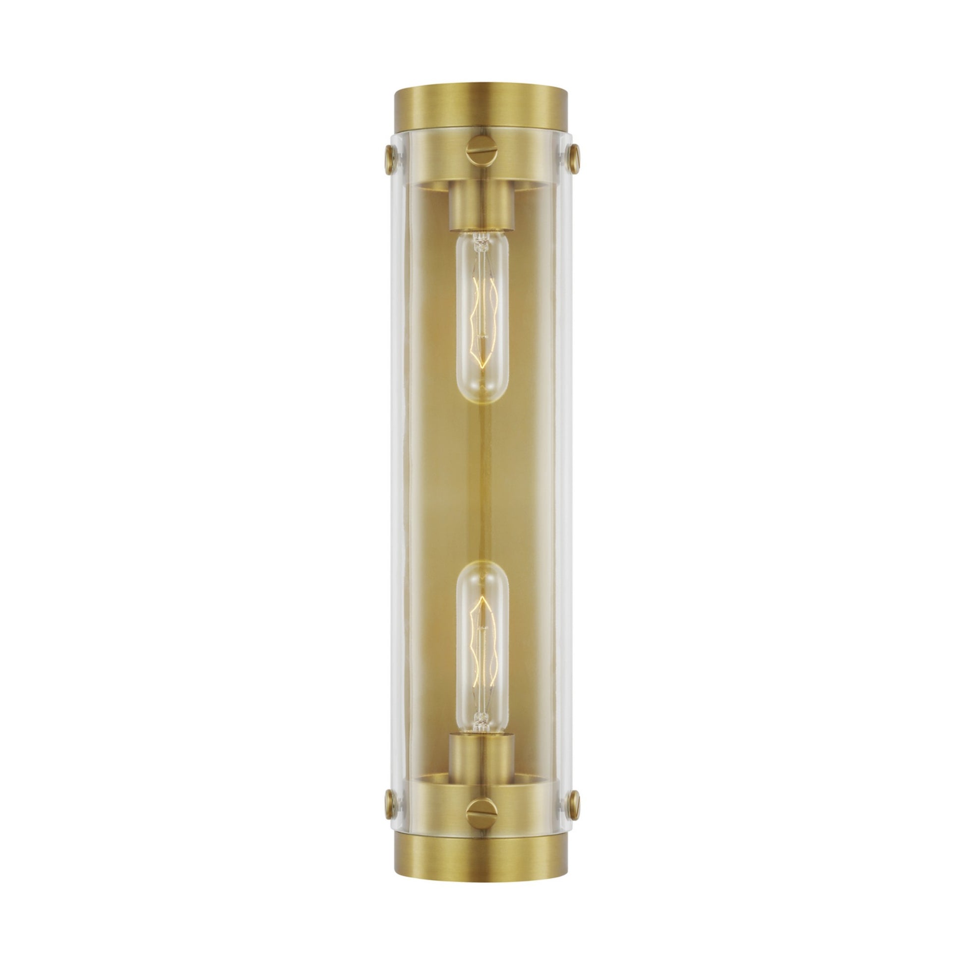 Garrett 18" 2-Light Vanity Sconce, Burnished Brass Finish - Bees Lighting