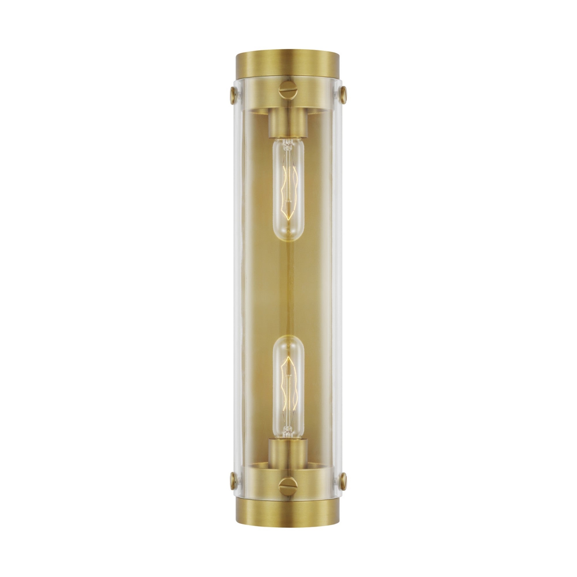 Garrett 18" 2-Light Vanity Sconce, Burnished Brass Finish - Bees Lighting