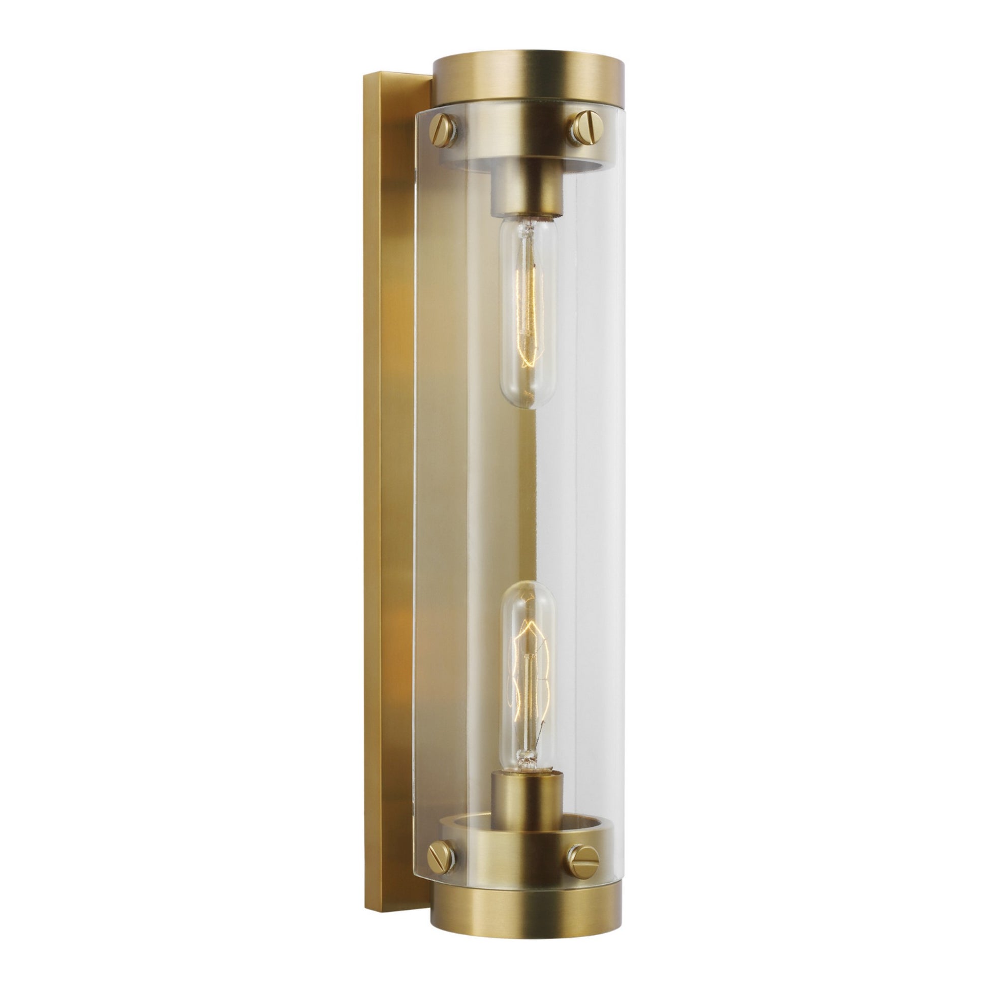 Garrett 18" 2-Light Vanity Sconce, Burnished Brass Finish - Bees Lighting