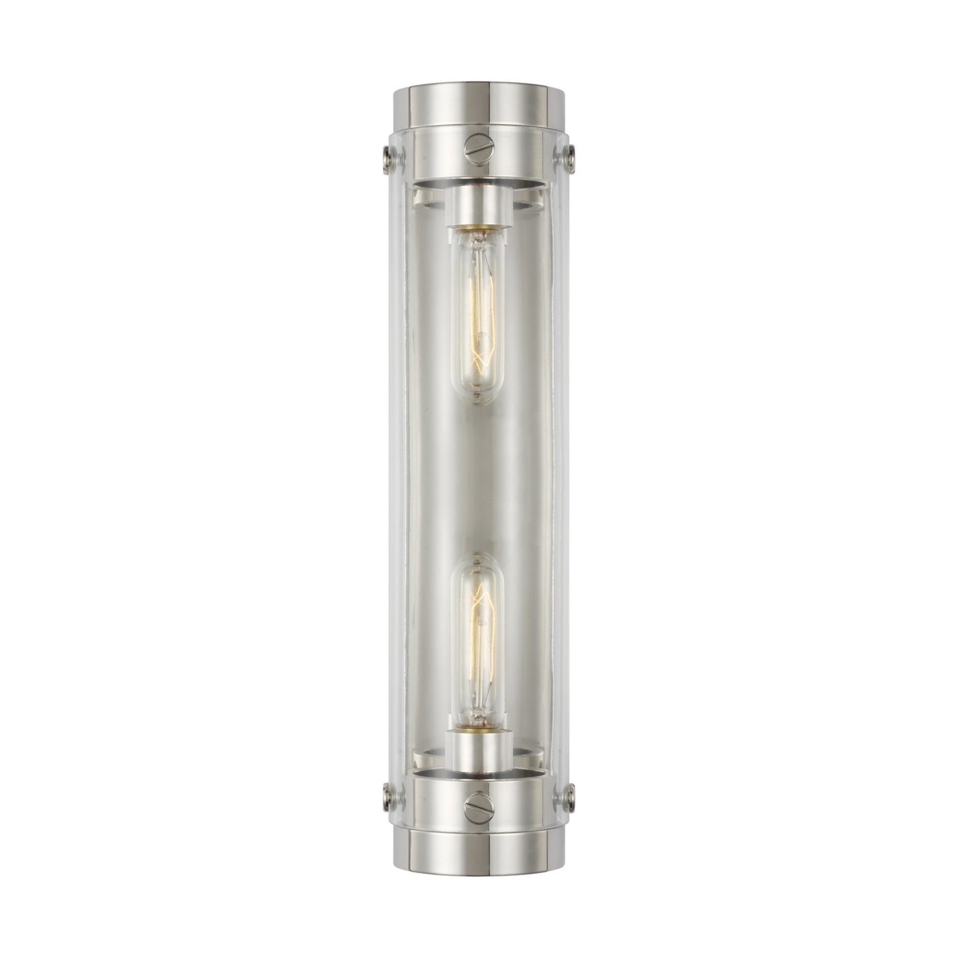 Garrett 18" 2-Light Vanity Sconce, Polished Nickel Finish - Bees Lighting