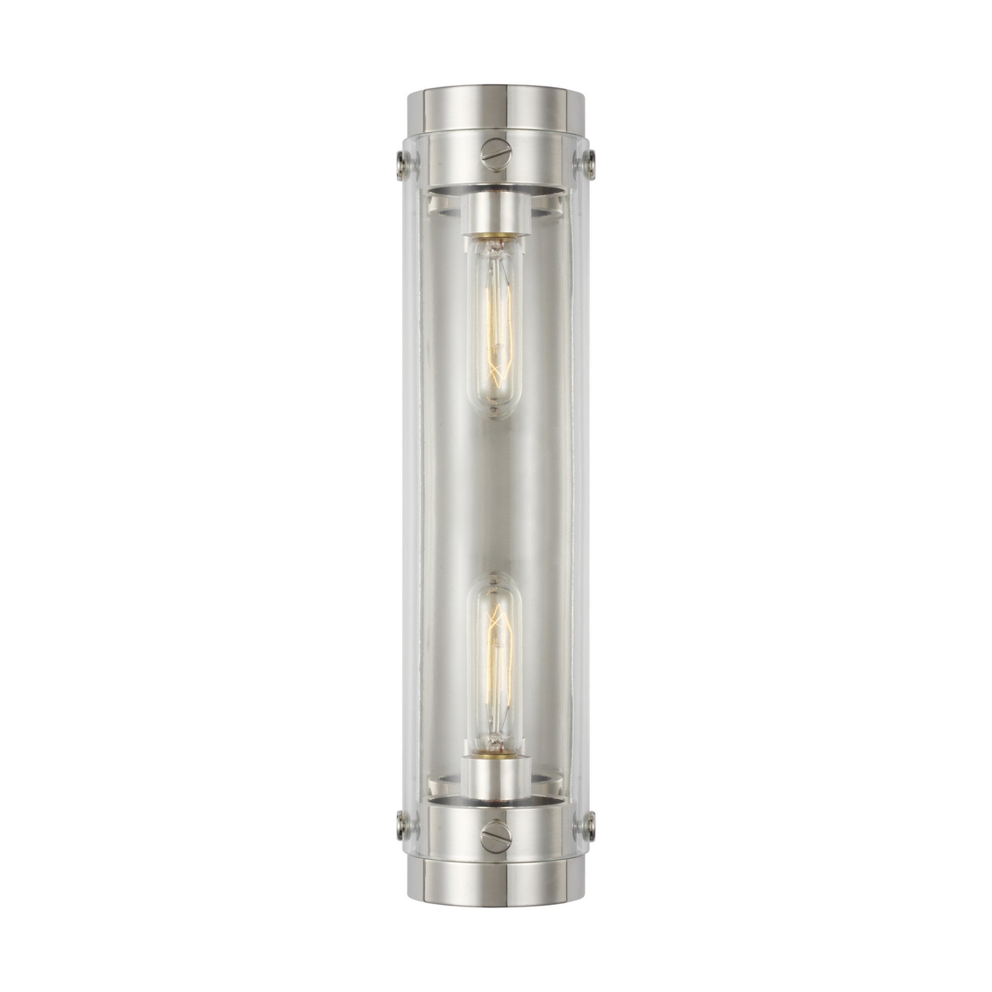 Garrett 18" 2-Light Vanity Sconce, Polished Nickel Finish - Bees Lighting