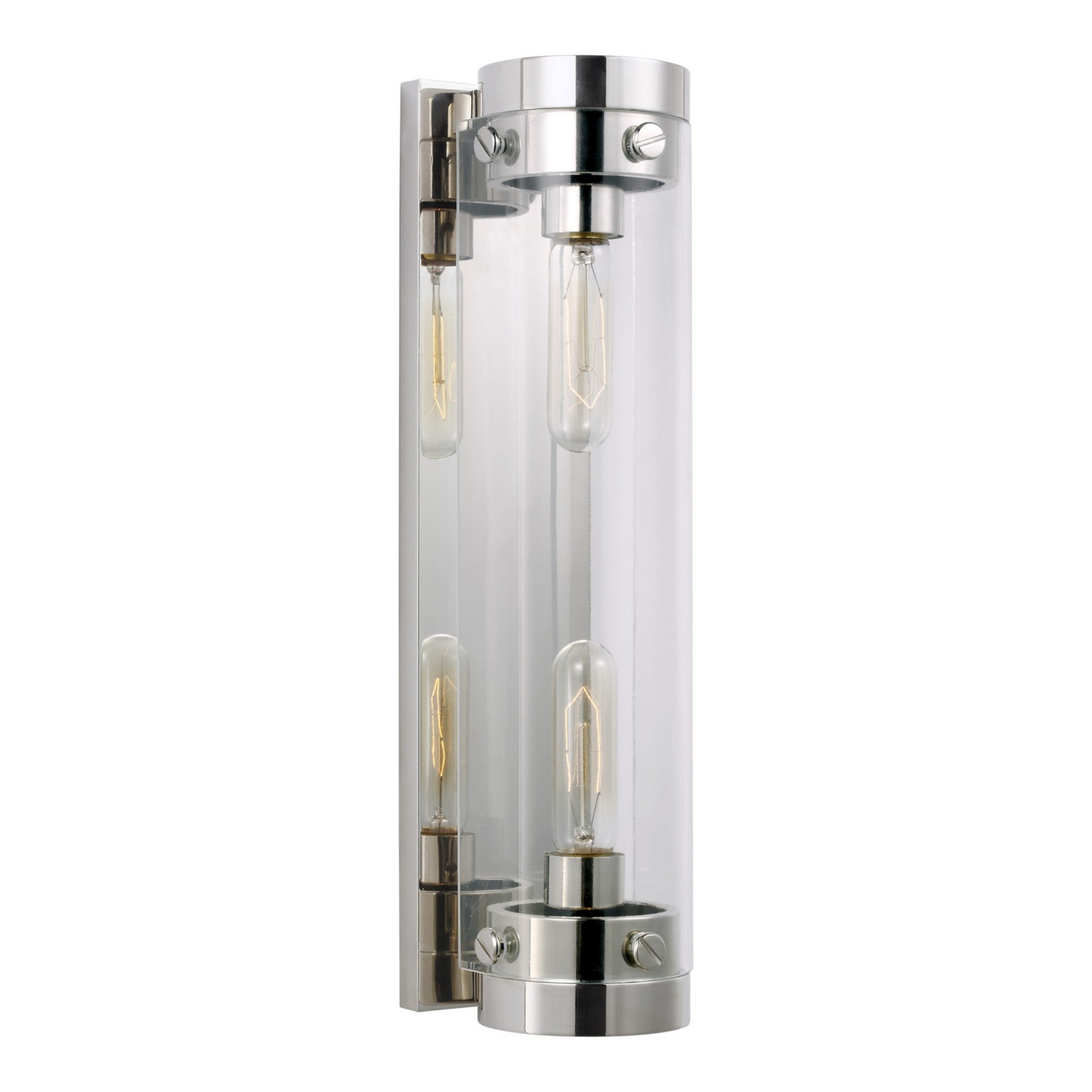 Garrett 18" 2-Light Vanity Sconce, Polished Nickel Finish - Bees Lighting