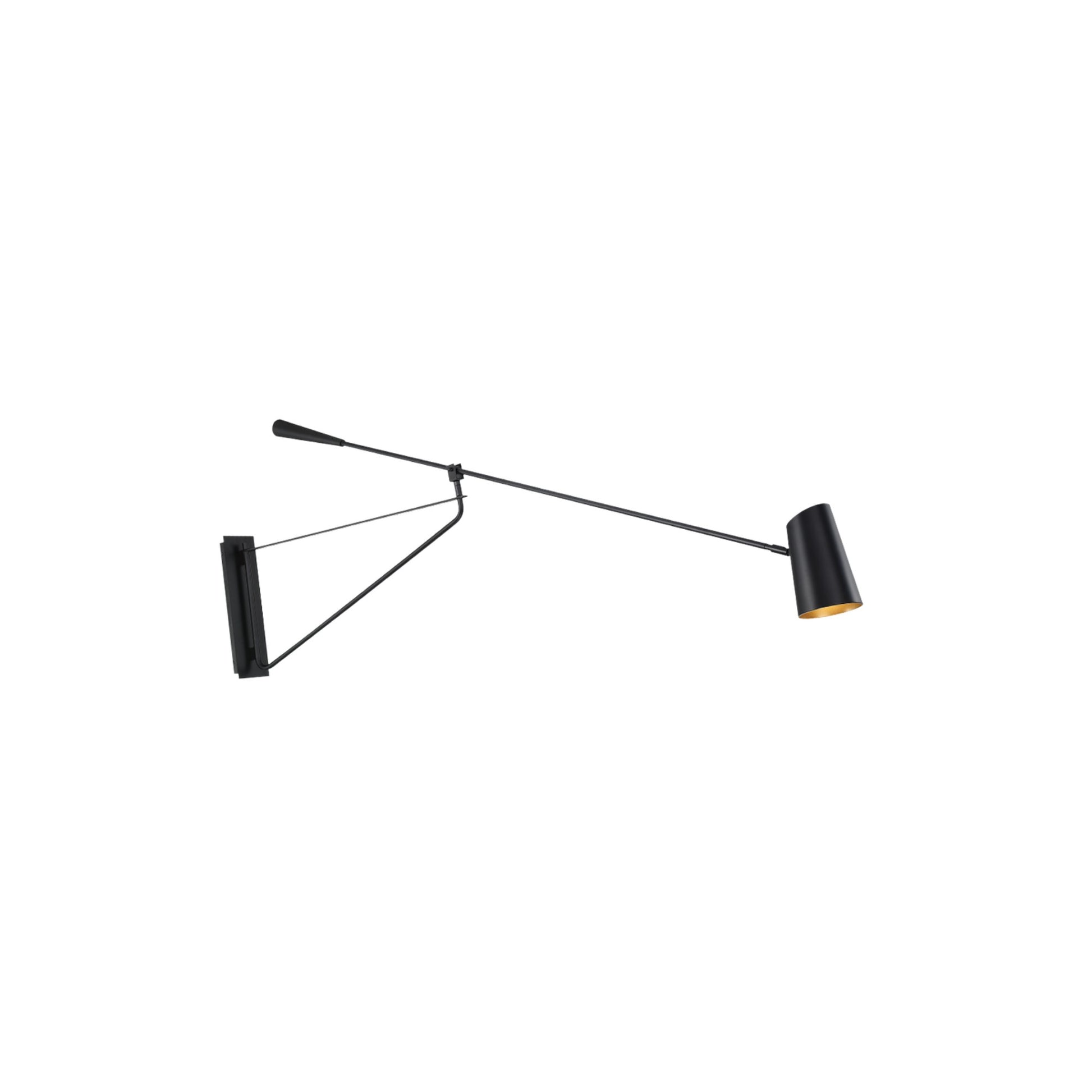 Stylus 59" LED Swing Arm Light, Black & Gold Finish - Bees Lighting