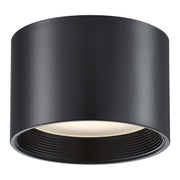 Reel 8" LED Flush Mount, Black Finish