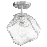 Boulder 13" LED Semi Flush Mount, Mirrored Stainless Steel Finish - Bees Lighting
