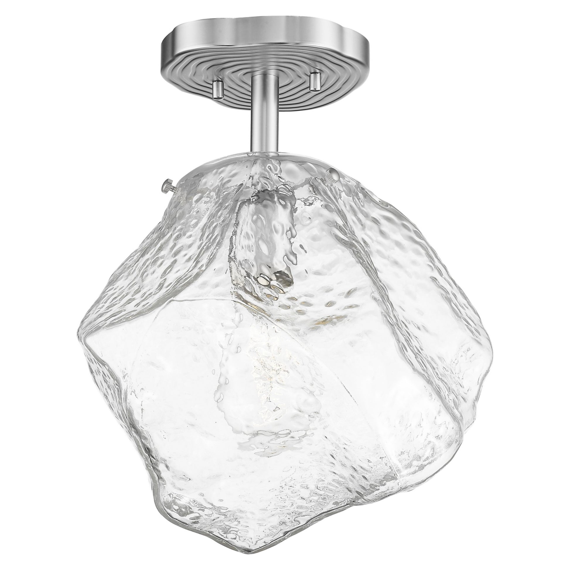 Boulder 13" LED Semi Flush Mount, Mirrored Stainless Steel Finish - Bees Lighting