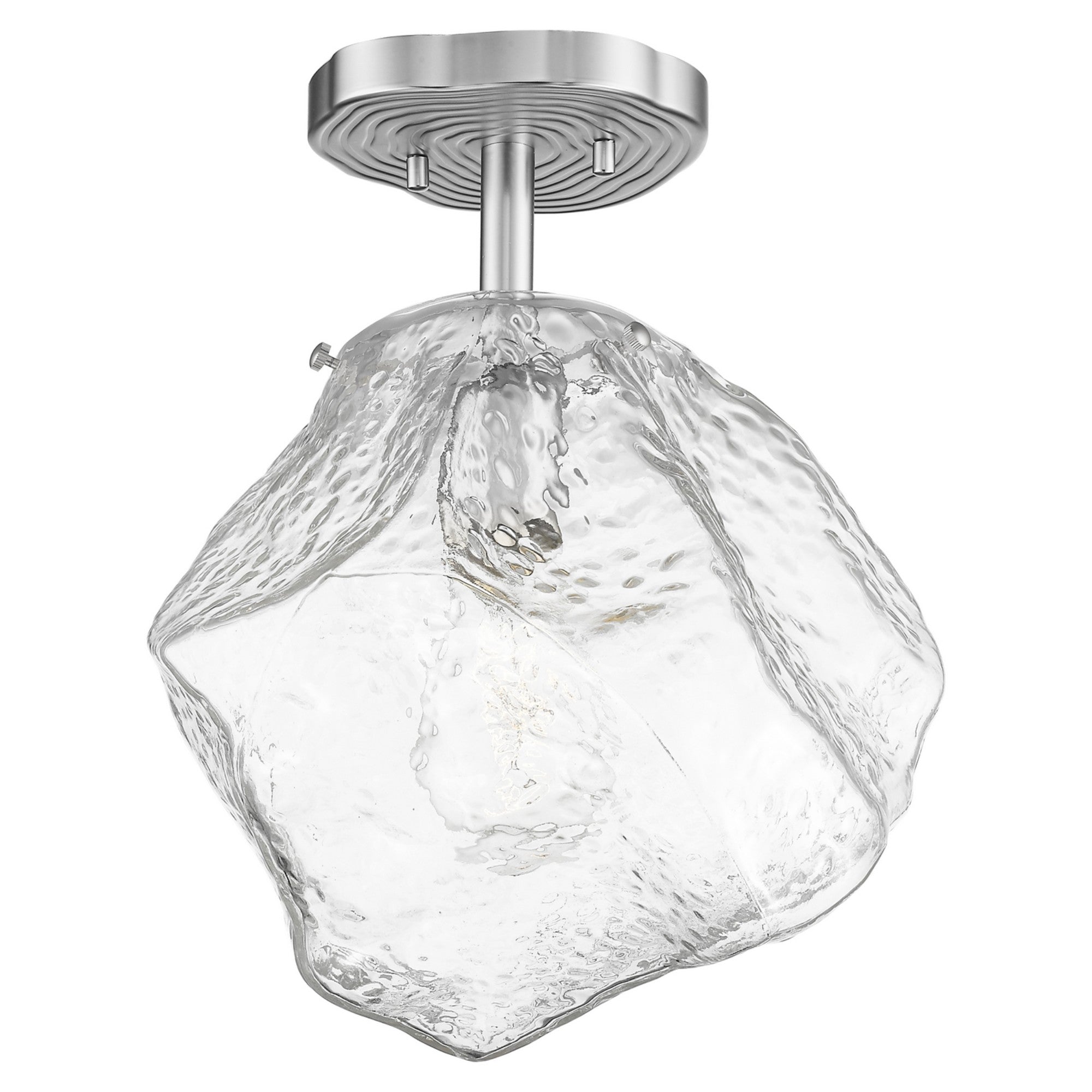 Boulder 13" LED Semi Flush Mount, Mirrored Stainless Steel Finish - Bees Lighting