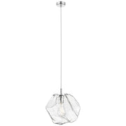 Boulder 12" LED Pendant, Chrome Finish - Bees Lighting