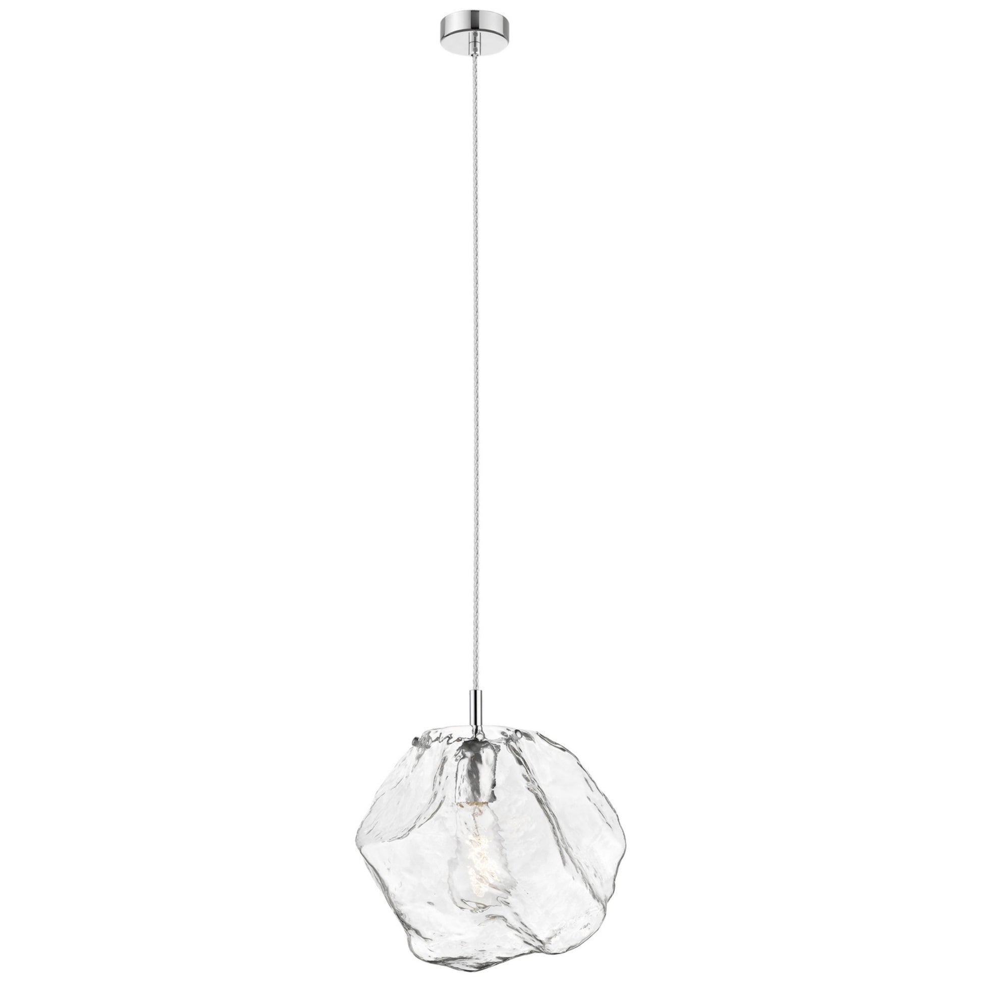 Boulder 12" LED Pendant, Chrome Finish - Bees Lighting