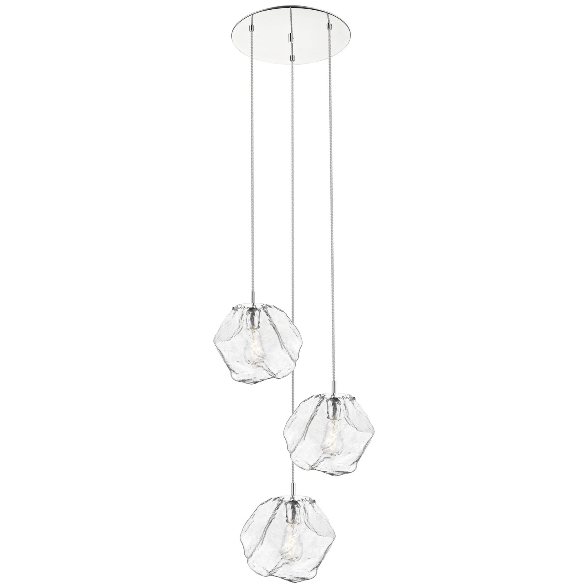Boulder 33" LED Pendant, Mirrored Stainless Steel Finish - Bees Lighting