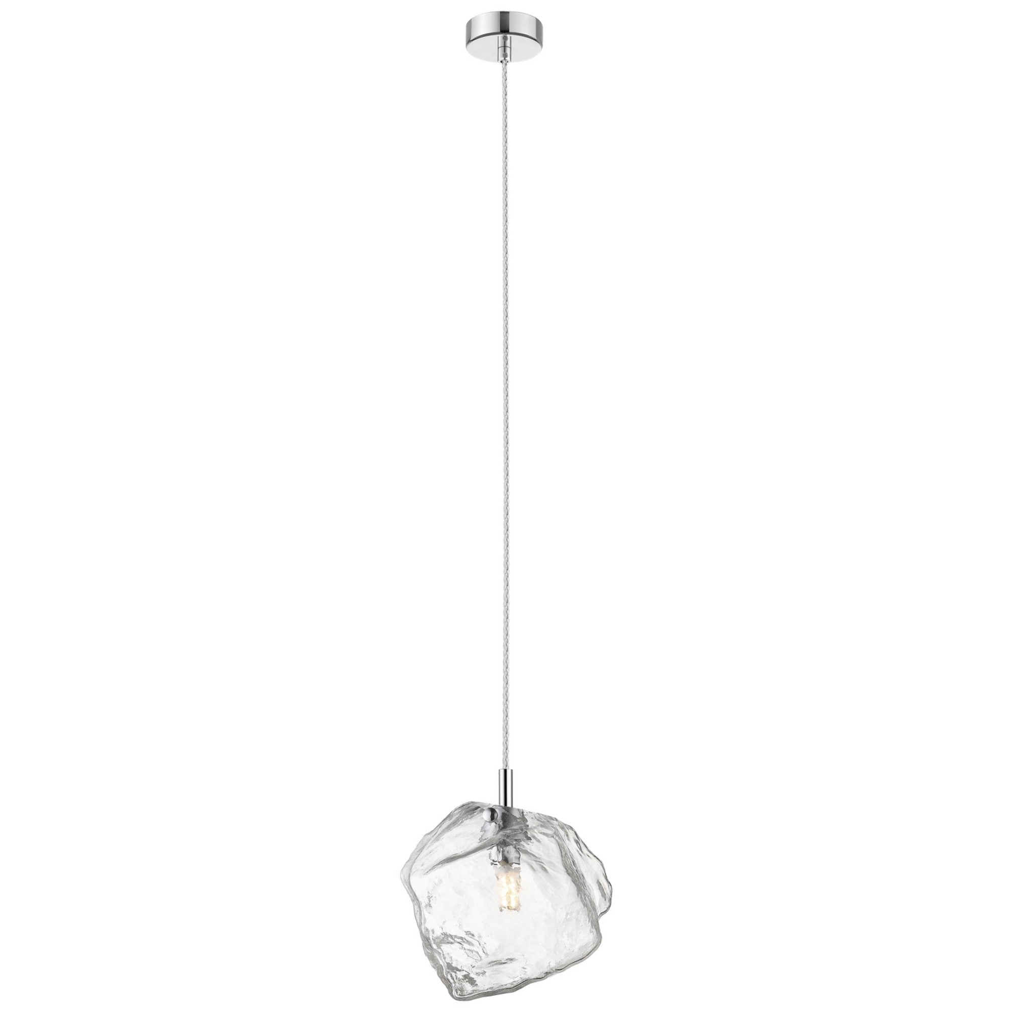 Boulder 13" LED Pendant, Chrome Finish