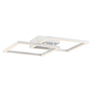 Squared 19" LED Outdoor Wall Sconce, White Finish - Bees Lighting