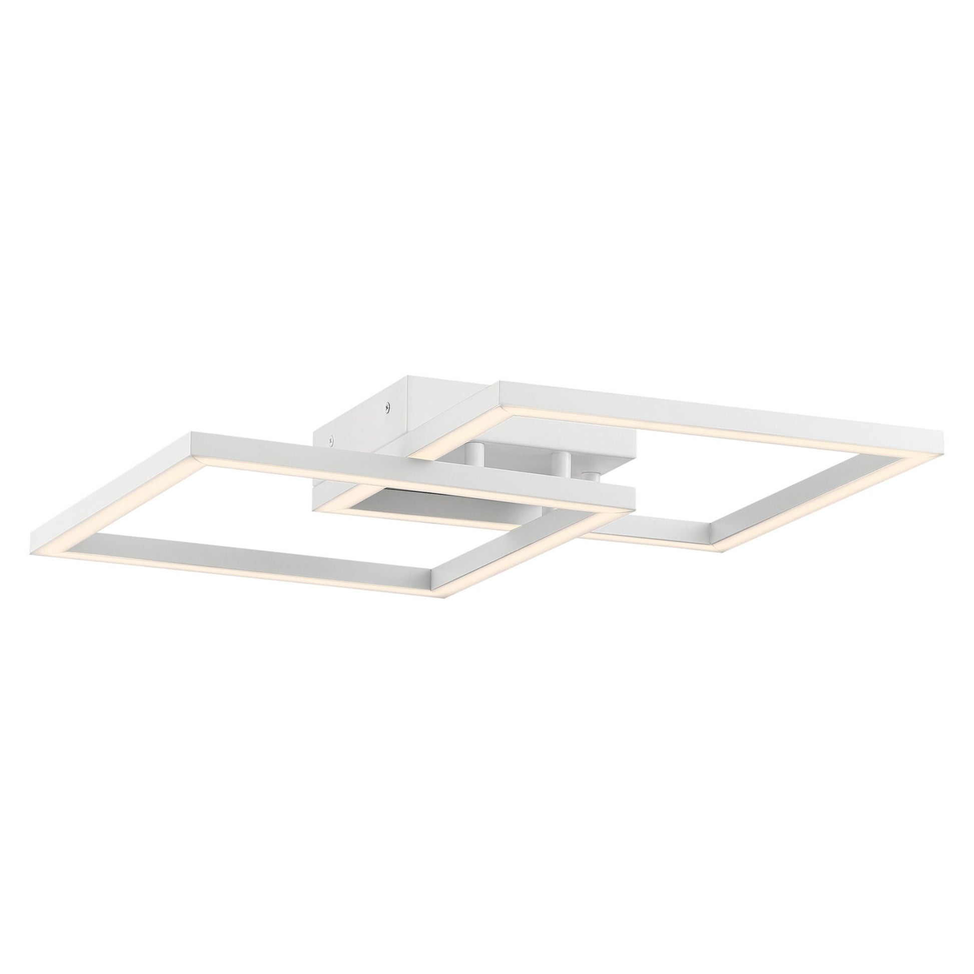 Squared 19" LED Outdoor Wall Sconce, White Finish - Bees Lighting