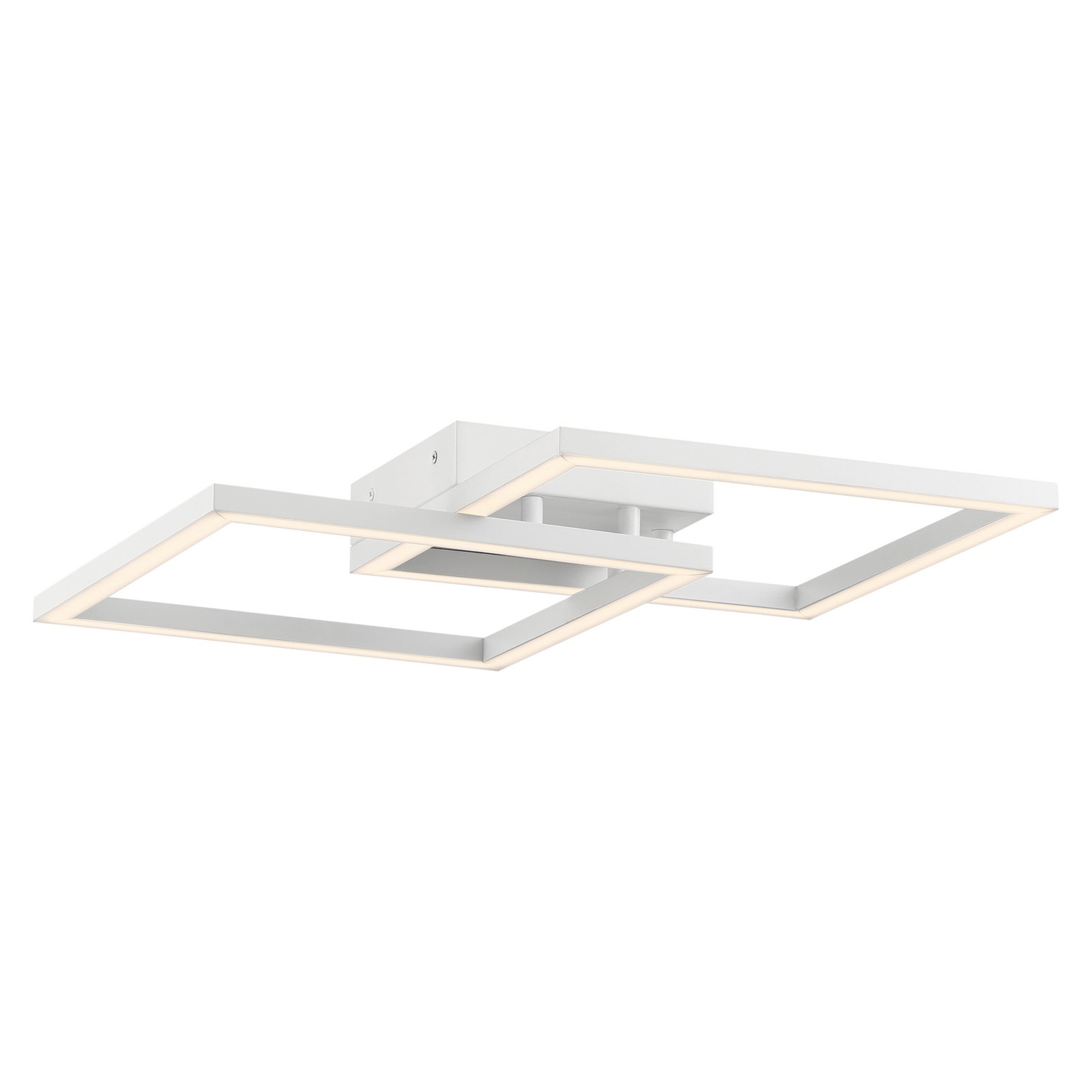 Squared 19" LED Outdoor Wall Sconce, White Finish - Bees Lighting