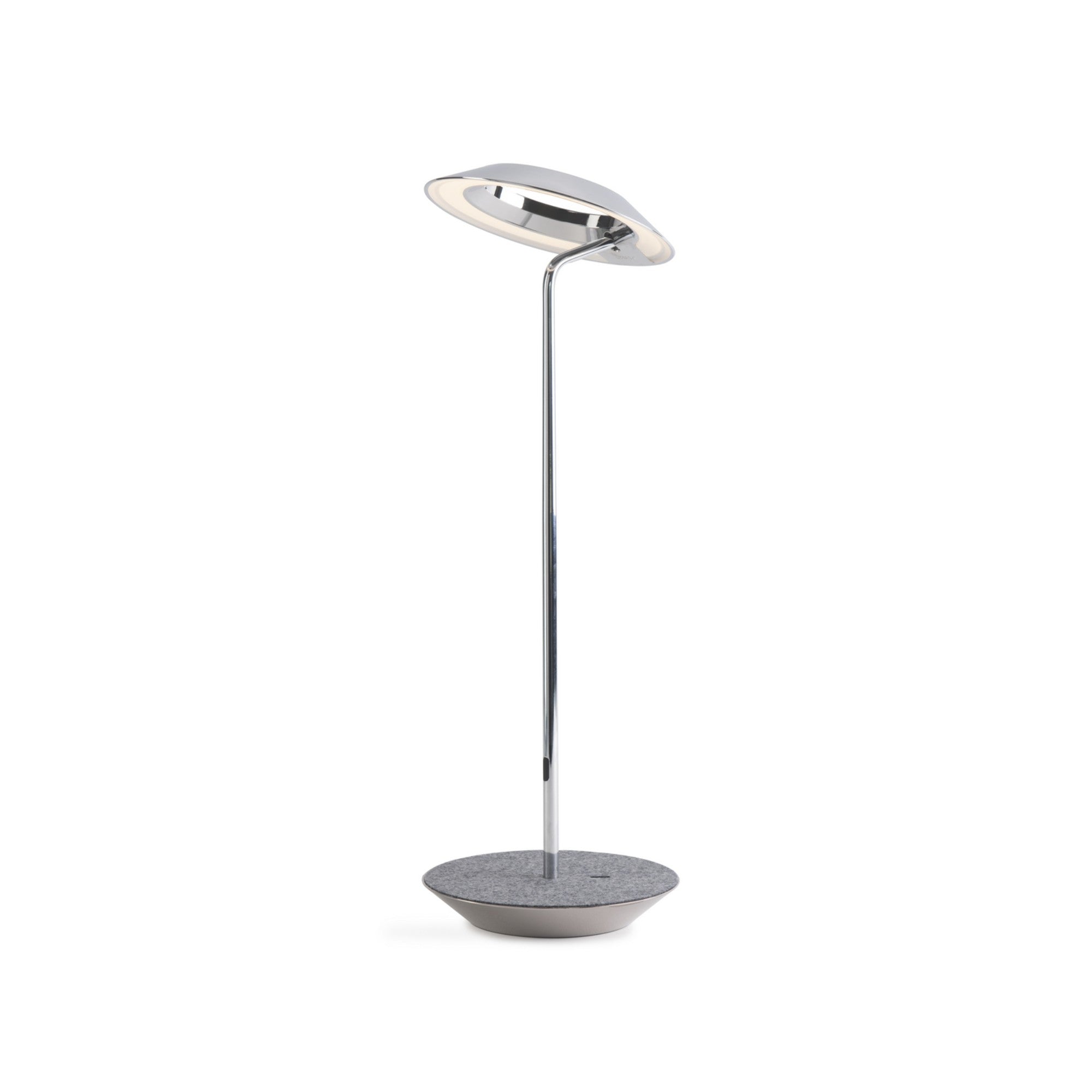 Royyo Chrome With Oxford Felt Modern LED Desk Lamp with USB Port - Bees Lighting