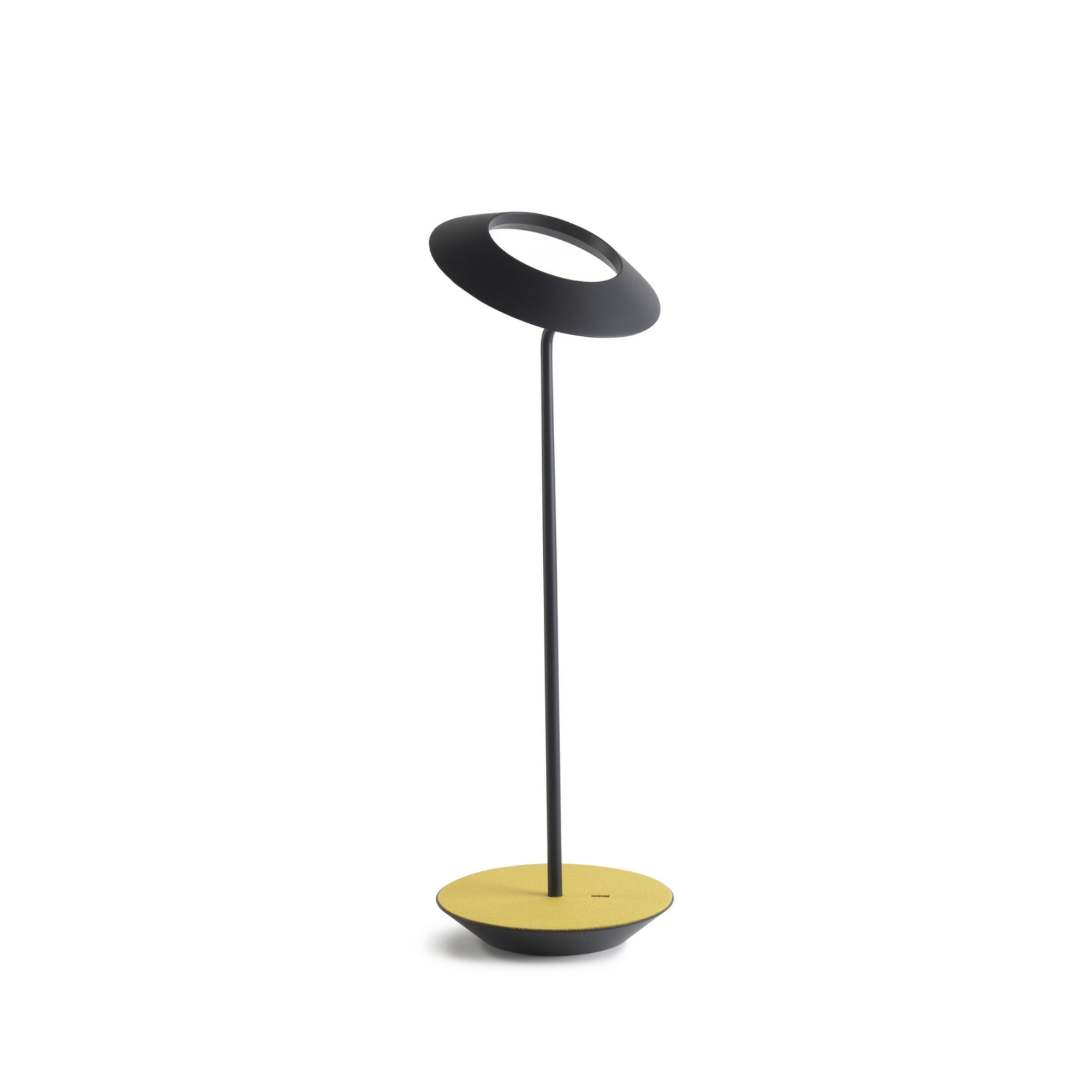 Royyo Matte Black With Honeydew Felt Modern LED Desk Lamp with USB Port - Bees Lighting