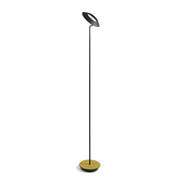Royyo Matte Black with Honeydew Felt Contemporary LED Floor Lamp with USB Port - Bees Lighting