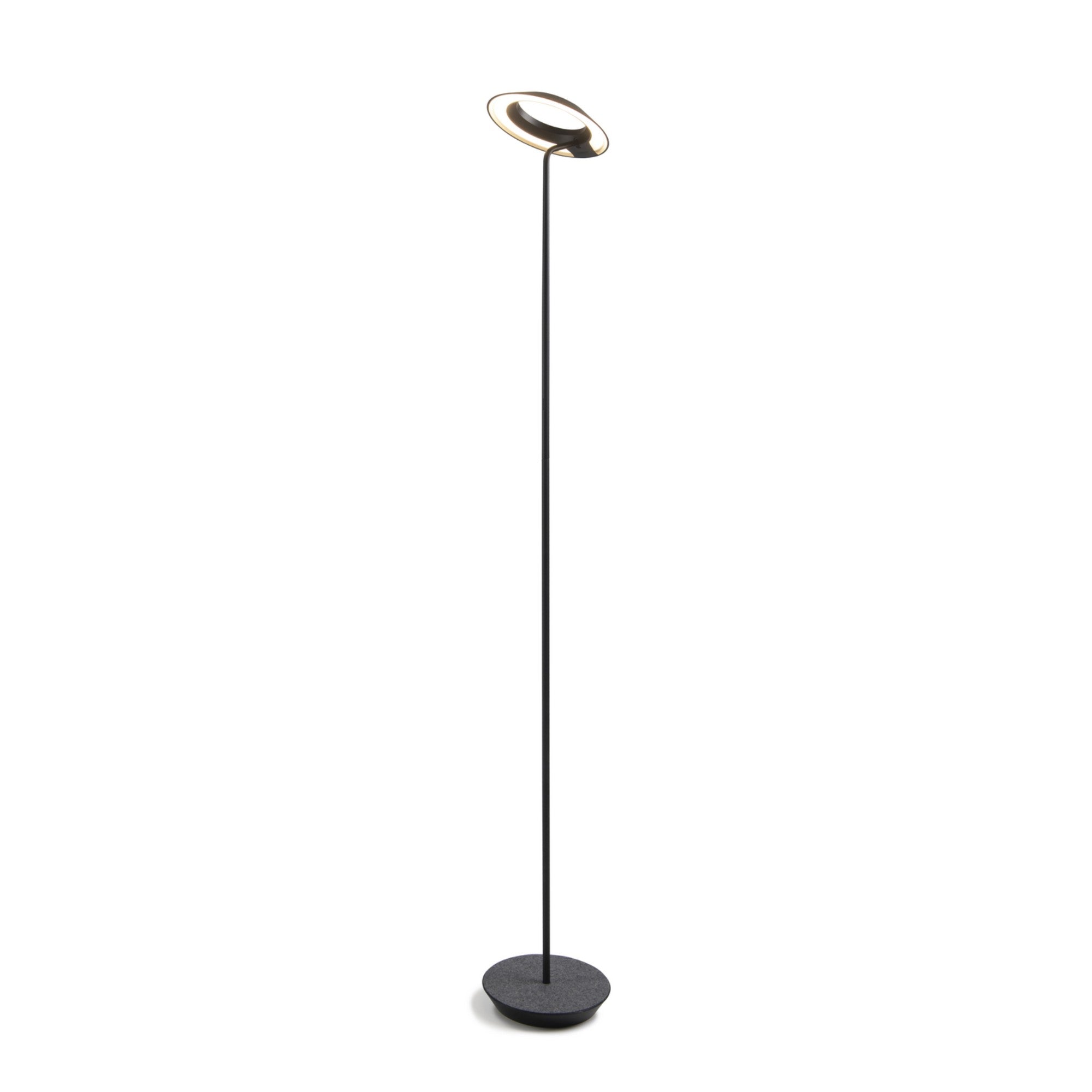 Royyo Matte Black with Oxford Felt Contemporary LED Floor Lamp with USB Port - Bees Lighting