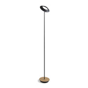 Royyo Matte Black with White Oak Contemporary LED Floor Lamp with USB Port - Bees Lighting