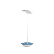 Royyo Matte White With Azure Felt Modern LED Desk Lamp with USB Port - Bees Lighting