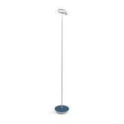 Royyo Matte White with Azure Felt Contemporary LED Floor Lamp with USB Port - Bees Lighting