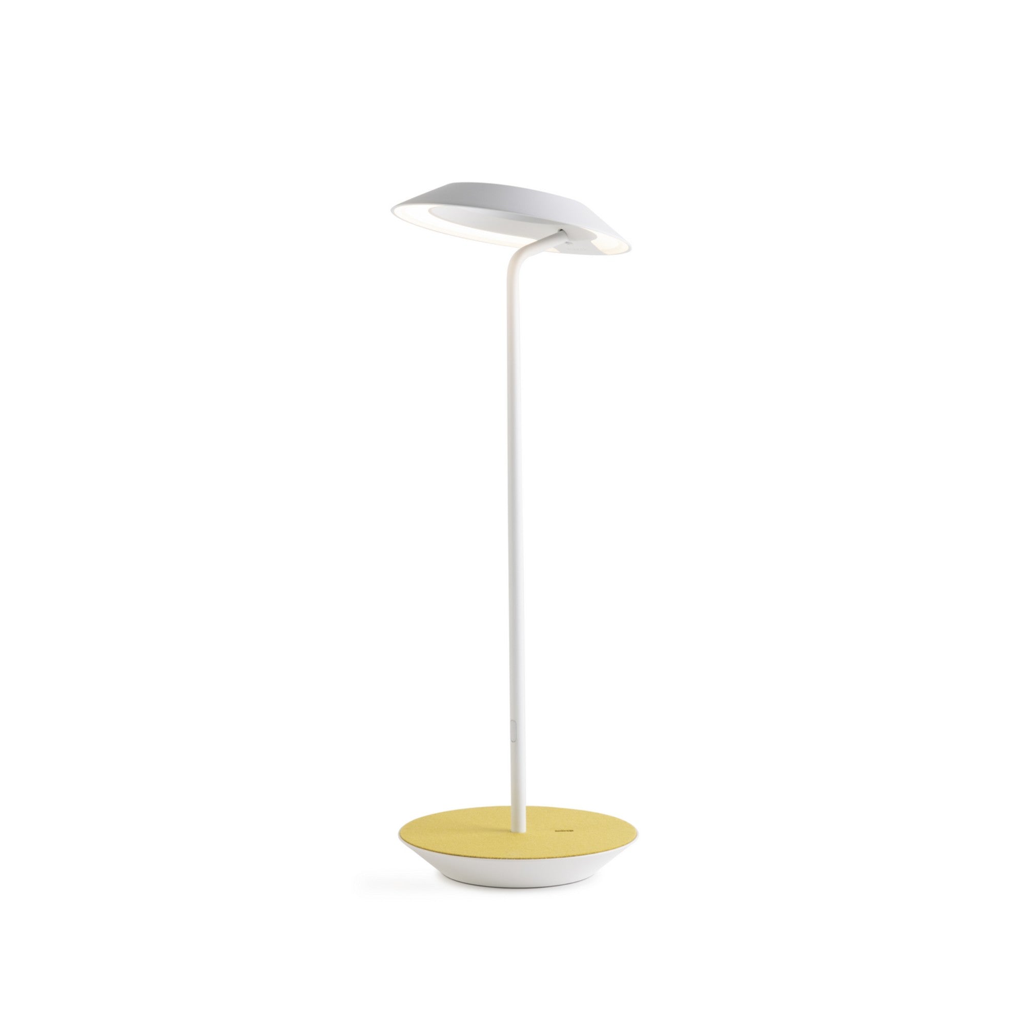 Royyo Matte White With Honeydew Felt Modern LED Desk Lamp with USB Port - Bees Lighting