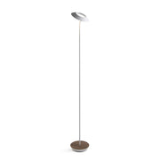Royyo Matte White with Oiled Walnut Contemporary LED Floor Lamp with USB Port - Bees Lighting