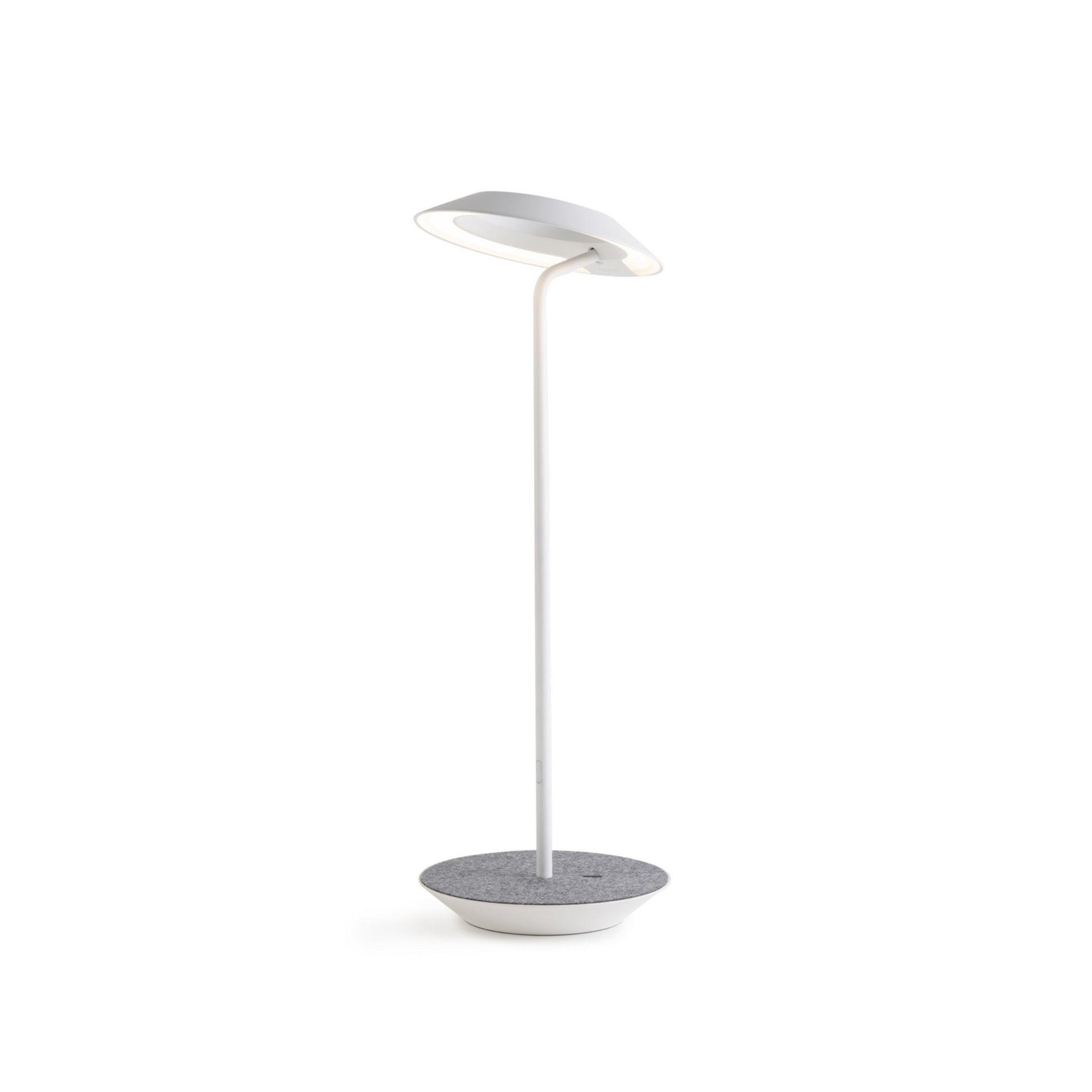 Royyo Matte White With Oxford Felt Modern LED Desk Lamp with USB Port - Bees Lighting