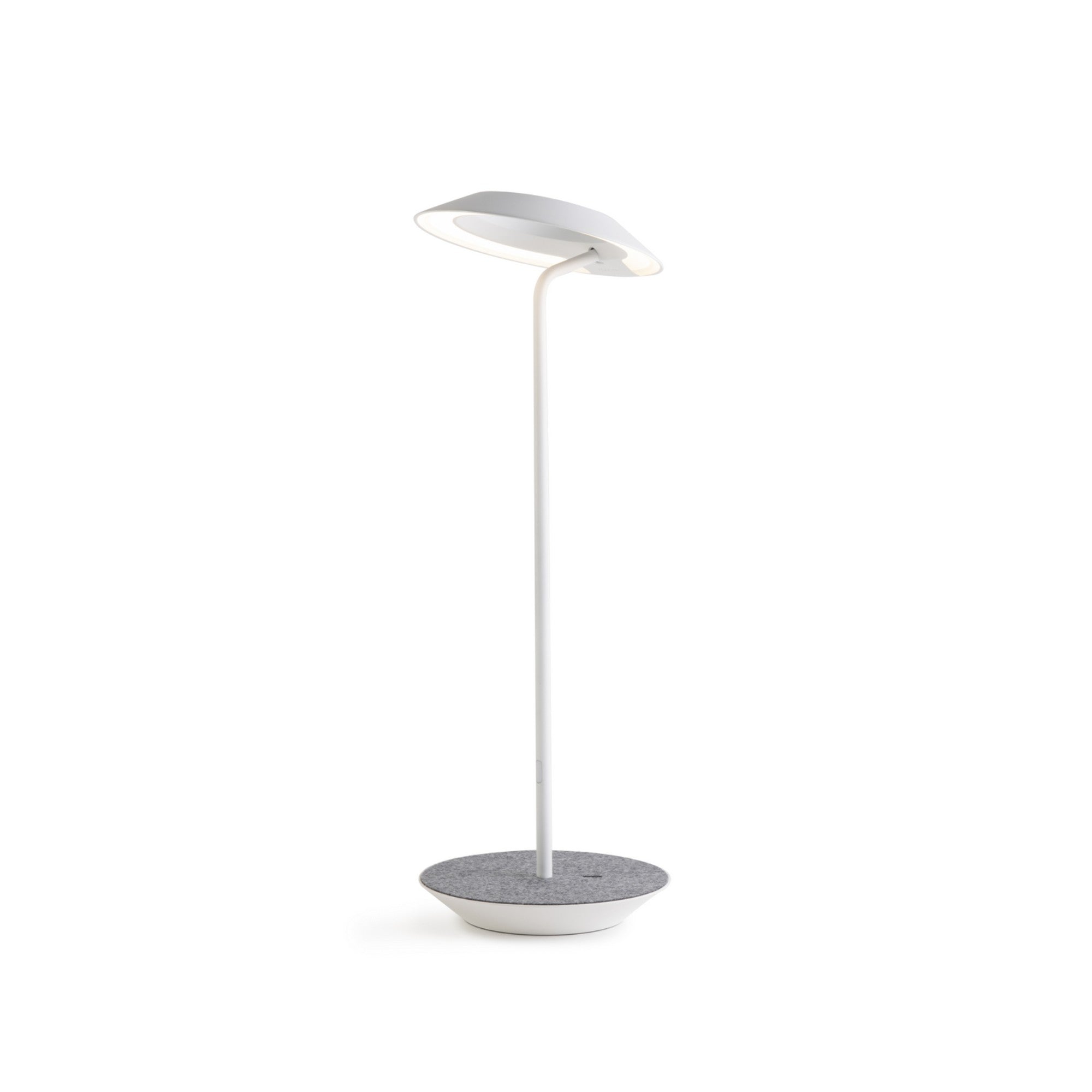 Royyo Matte White With Oxford Felt Modern LED Desk Lamp with USB Port - Bees Lighting