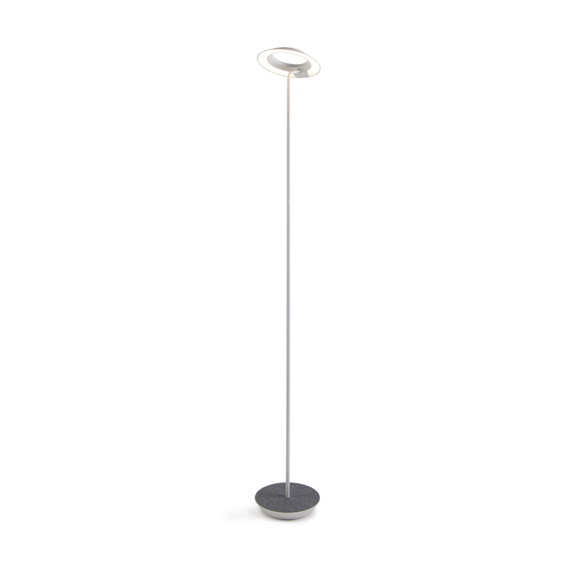 Royyo Matte White with Oxford Felt Contemporary LED Floor Lamp with USB Port - Bees Lighting
