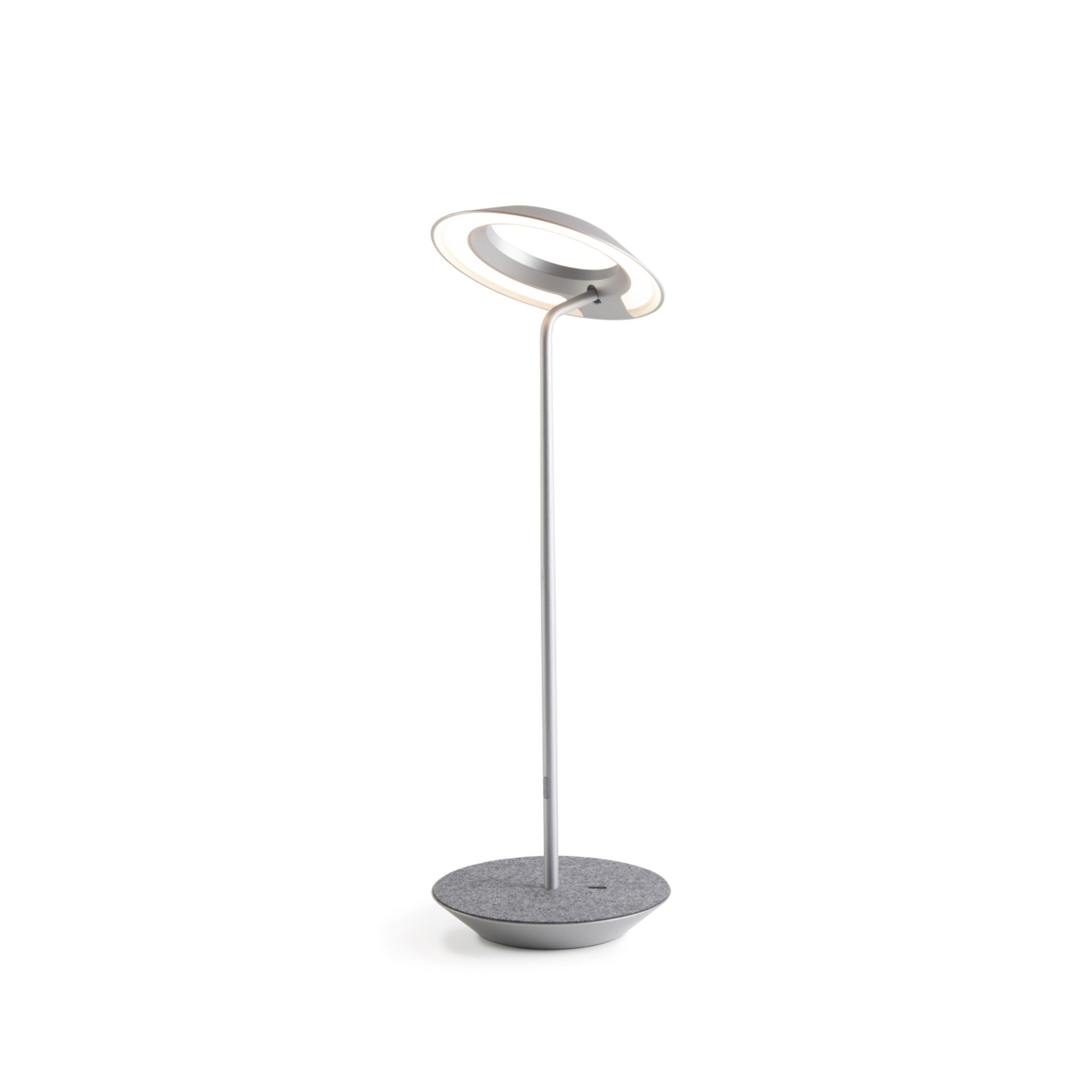 Royyo Silver With Oxford Felt Modern LED Desk Lamp with USB Port - Bees Lighting