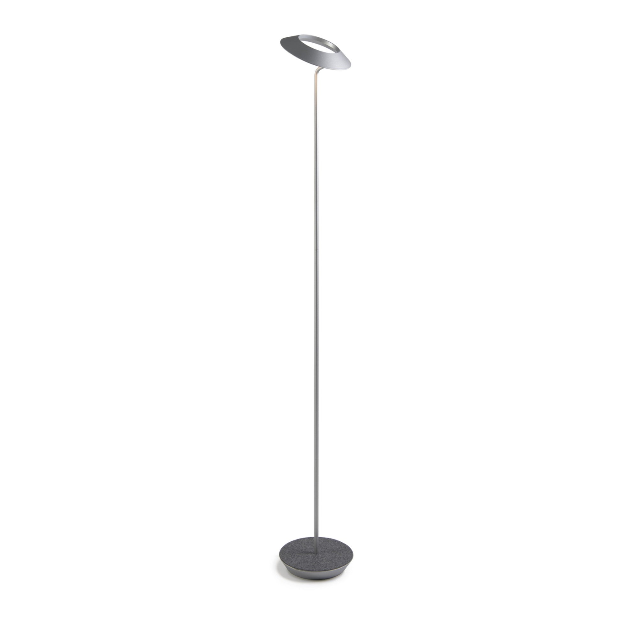 Royyo Silverwith Oxford Felt Contemporary LED Floor Lamp with USB Port - Bees Lighting