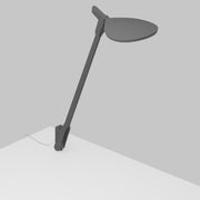 Splitty Matte Gray Contemporary LED Desk Lamp with Through-Table Mount and USB Port - Bees Lighting