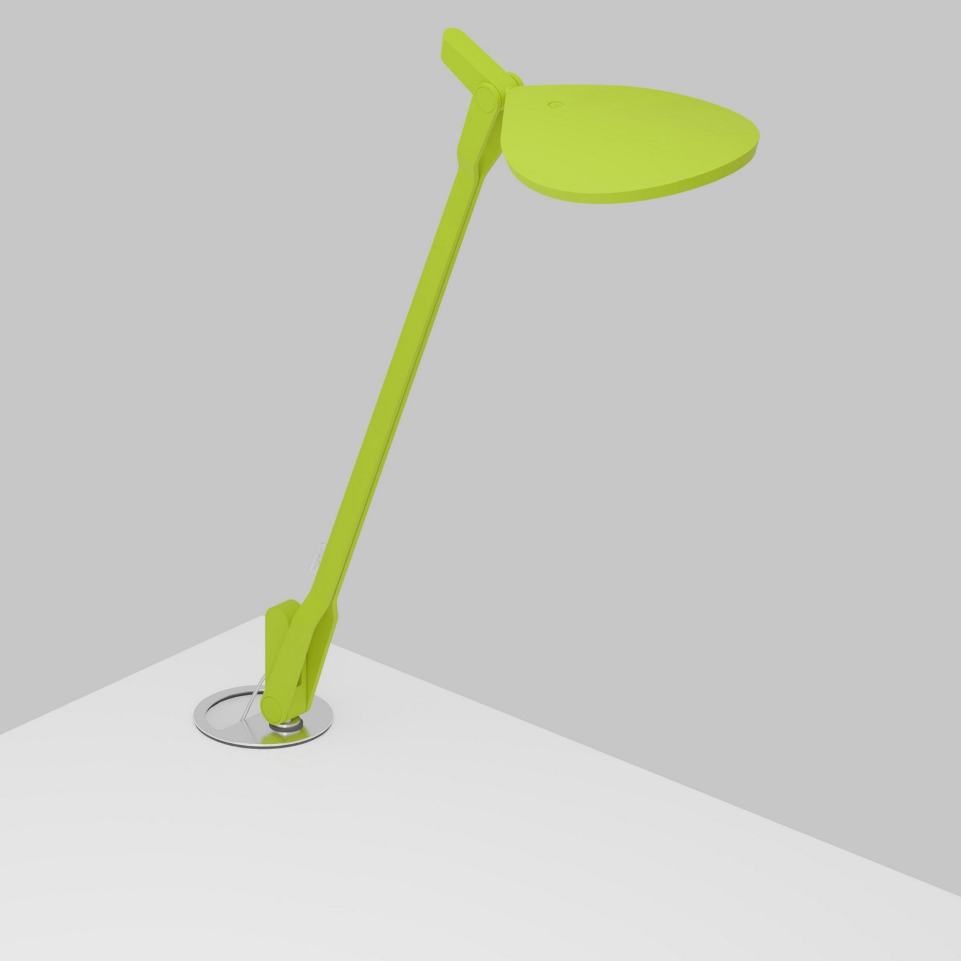 Splitty Matte Leaf Green Contemporary LED Desk Lamp with Grommet Mount and USB Port - Bees Lighting