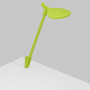 Splitty Matte Leaf Green Contemporary LED Desk Lamp with Through-Table Mount and USB Port - Bees Lighting