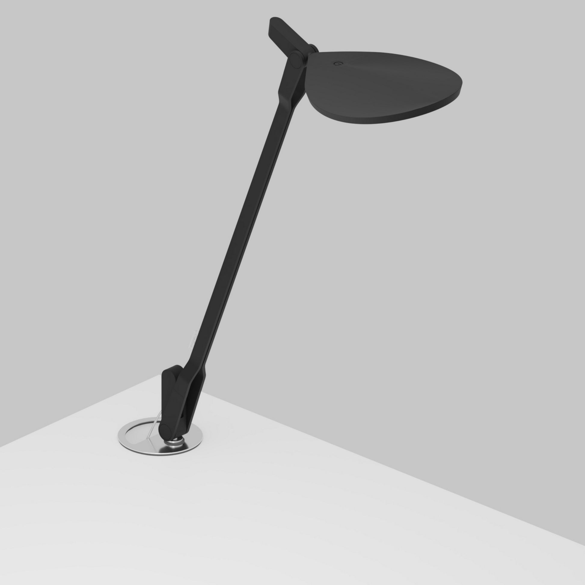 Splitty Matte Black Contemporary LED Desk Lamp with Grommet Mount and USB Port - Bees Lighting