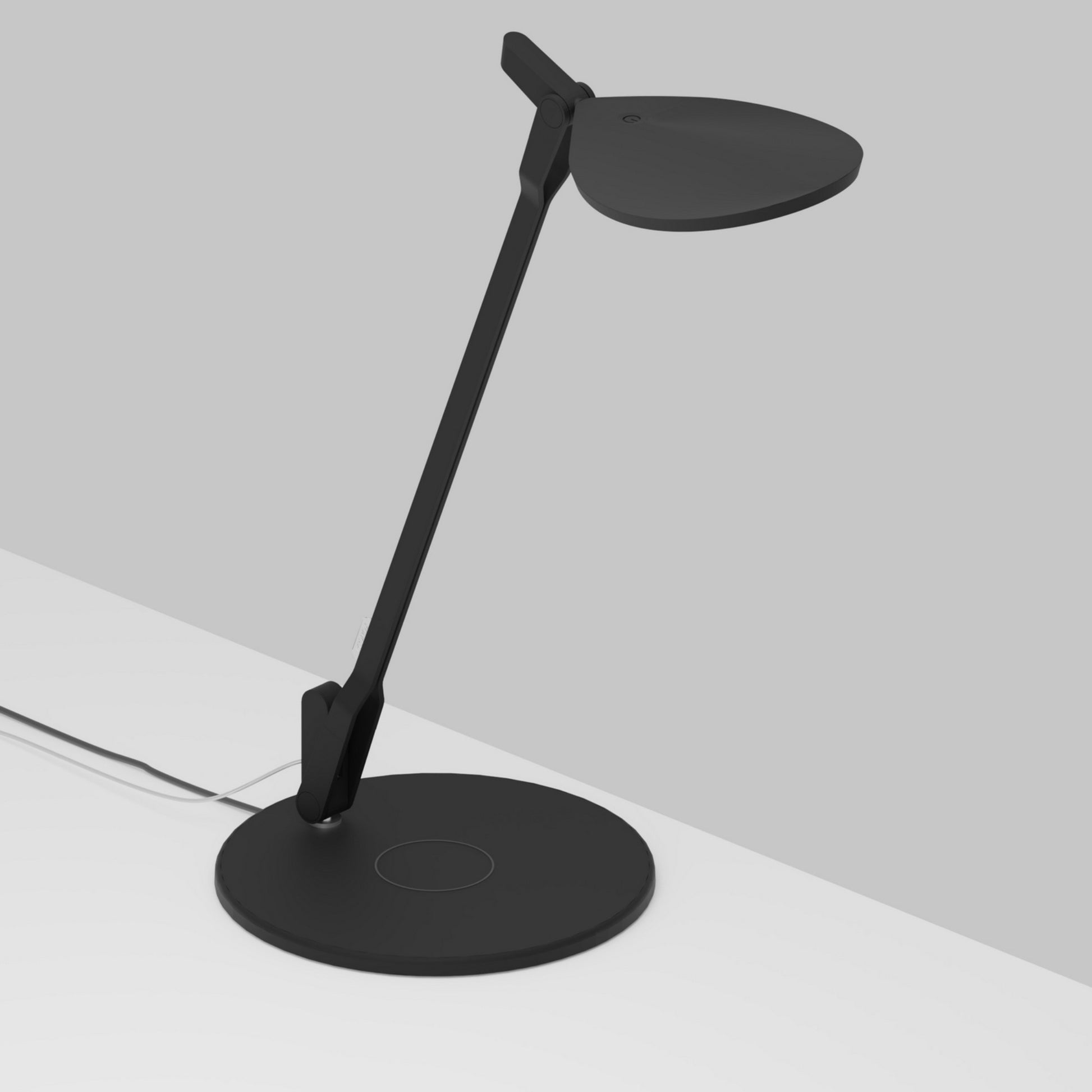 Splitty Matte Black Contemporary LED Desk Lamp with Wireless Charging Base and USB Port - Bees Lighting