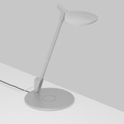 Splitty Silver Contemporary LED Desk Lamp with Wireless Charging Base and USB Port - Bees Lighting