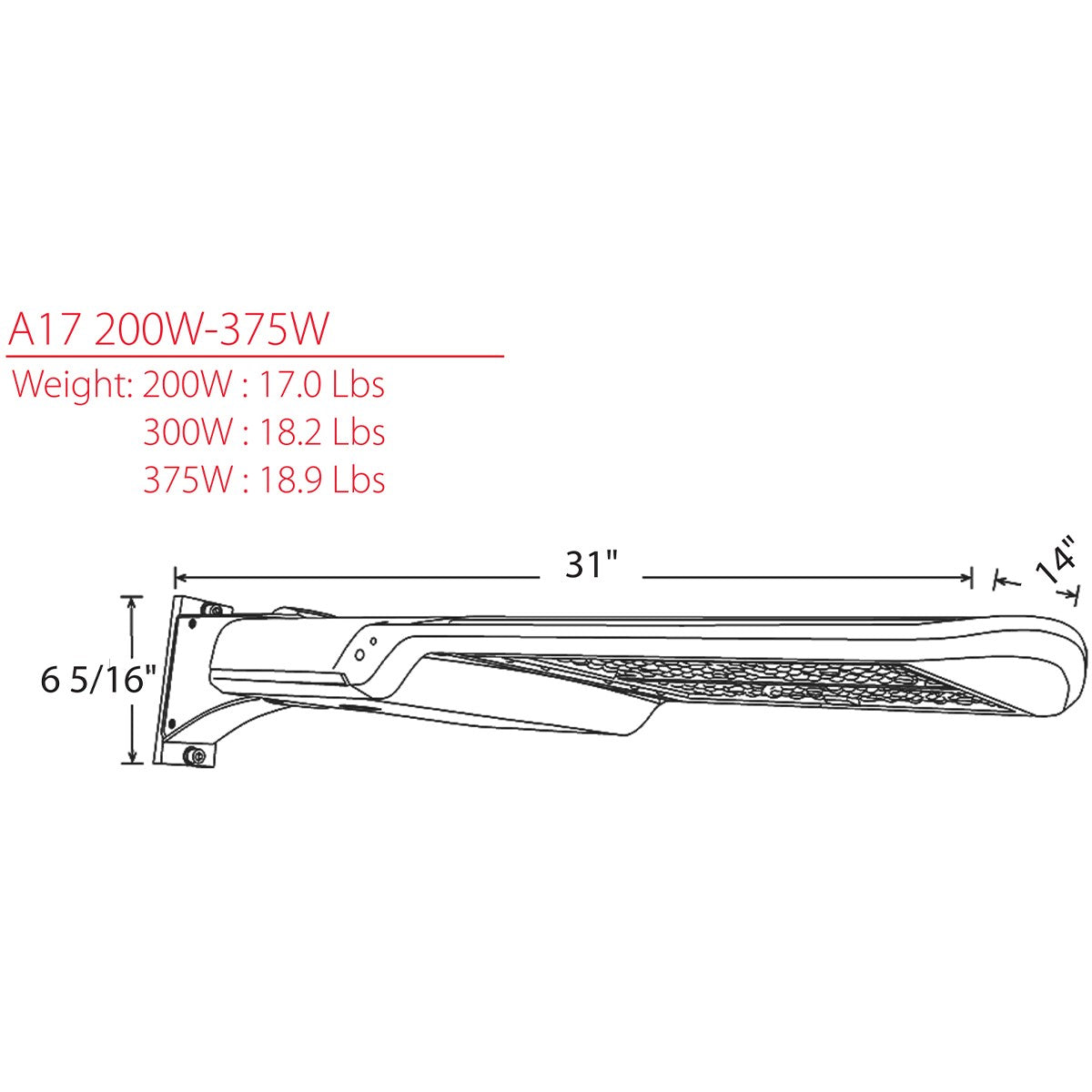 LED Pole Light, 200W, 32000 Lm, 30K/40K/50K, 120-277V - Bees Lighting