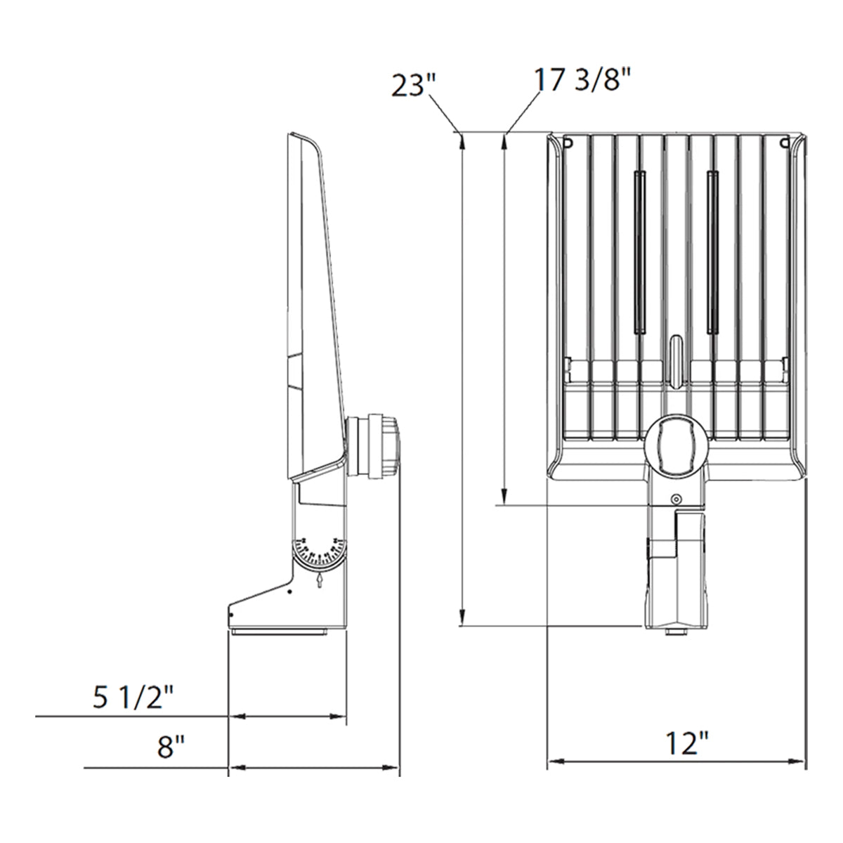 LED Pole Light, 150W, 22000lm, 30K/40K/50K, 120-277V, Optic Swap - Bees Lighting