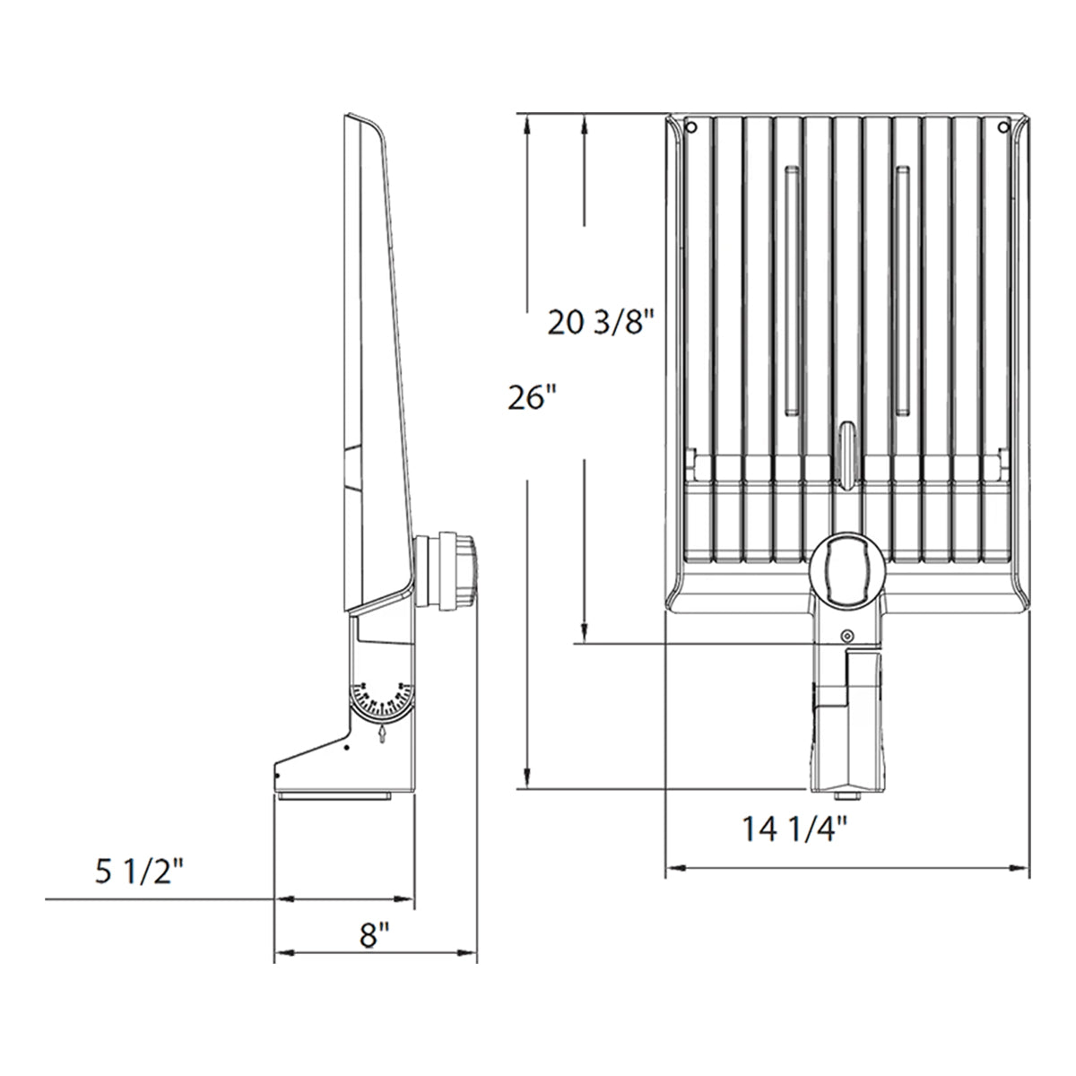 LED Pole Light, 320W, 45000lm, 30K/40K/50K, 120-277V, Optic Swap - Bees Lighting