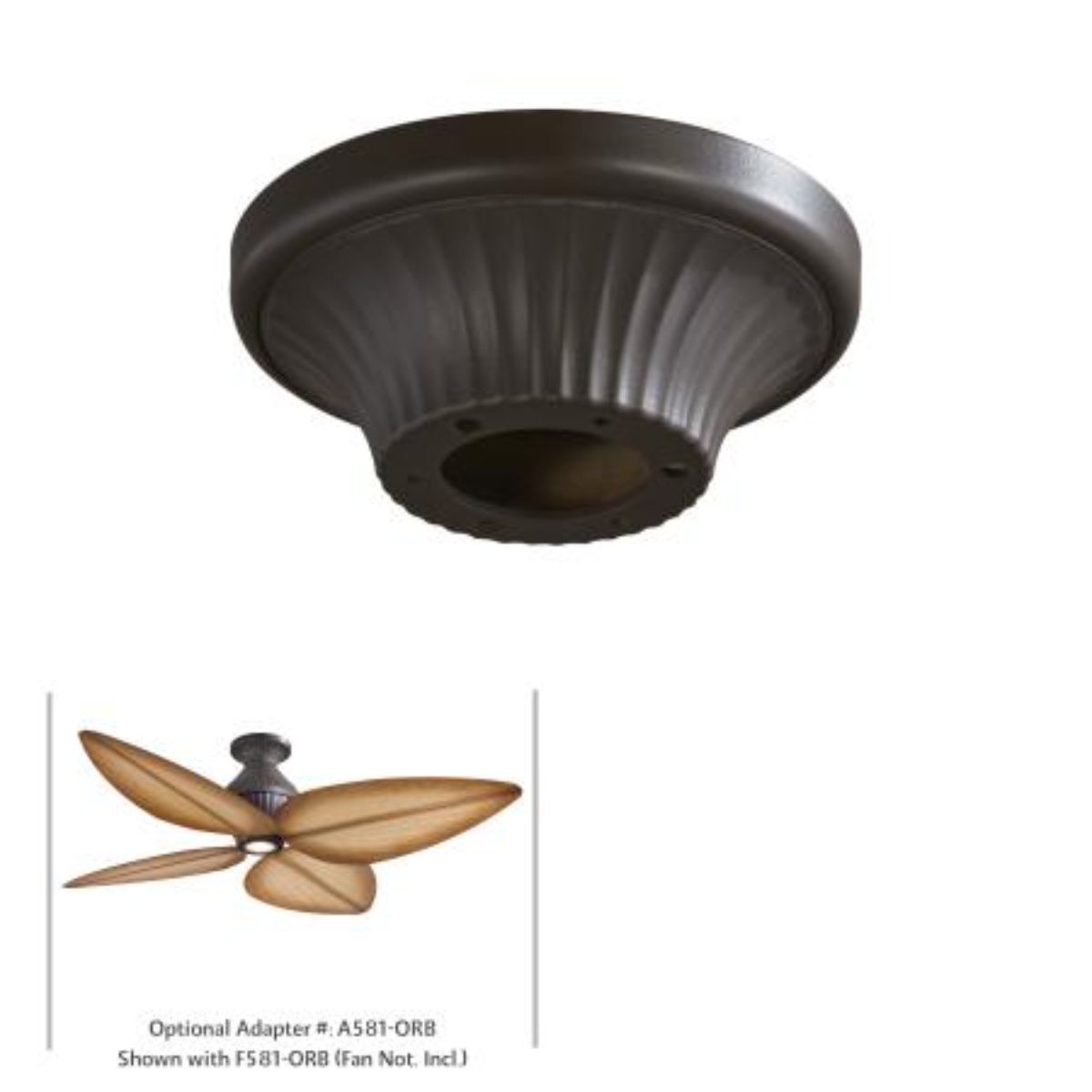 Gauguin Low Ceiling Fan Adapter Oil Rubbed Bronze Finish - Bees Lighting