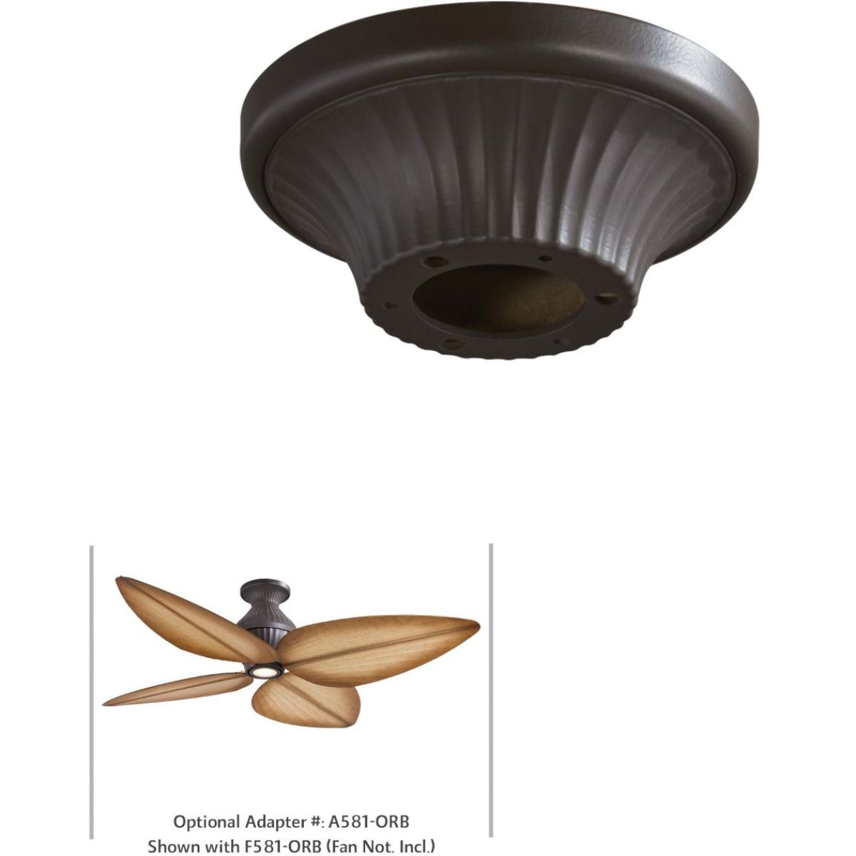 Gauguin Low Ceiling Fan Adapter Oil Rubbed Bronze Finish - Bees Lighting