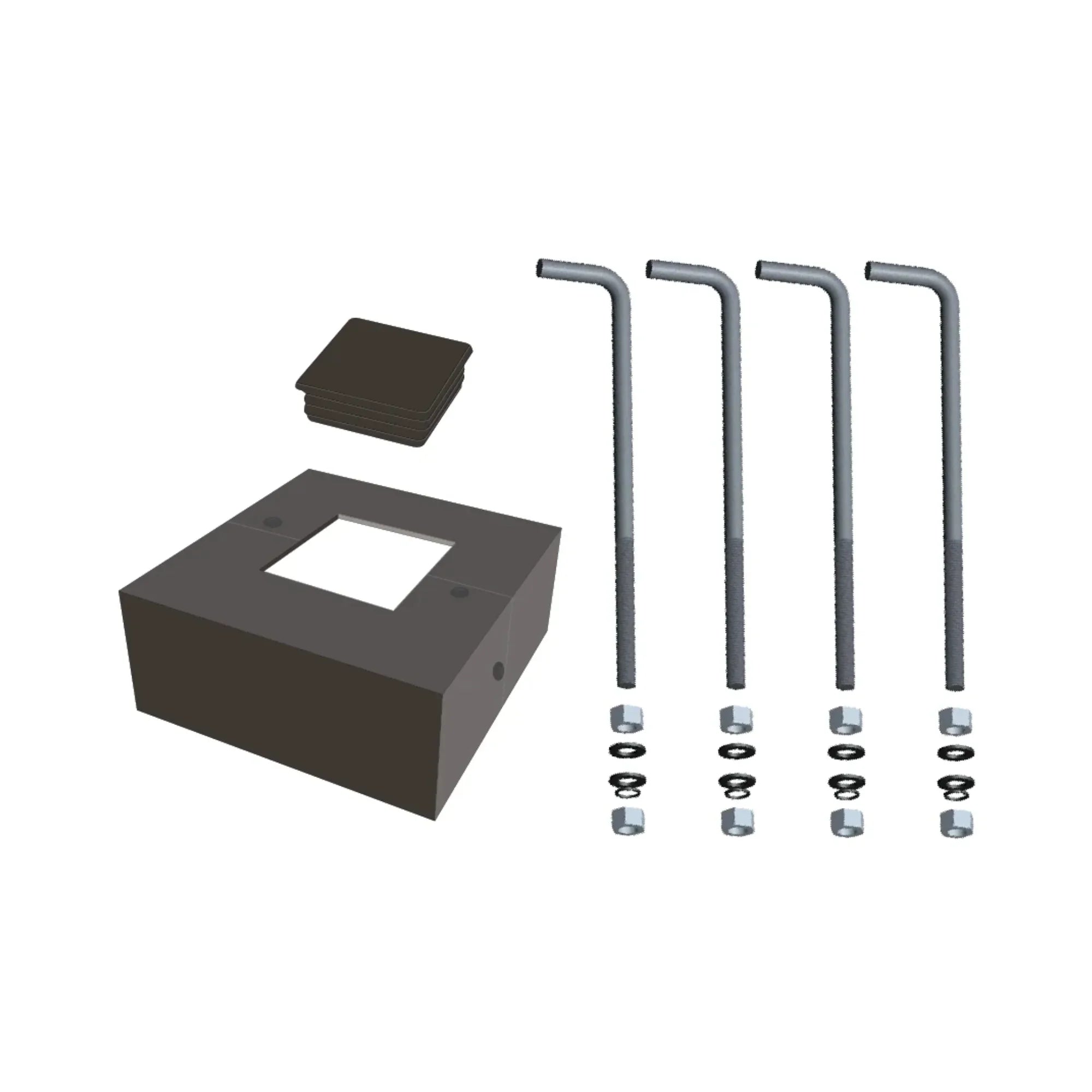 P5" Square Anchor Bolt Kit With 73662-RAB Bolt5-8 Bck-S5