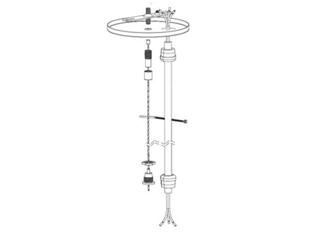 5" Cable Canopy With 48" #18/2 SJT Cord, Q14B Gripper, J-Box Strap