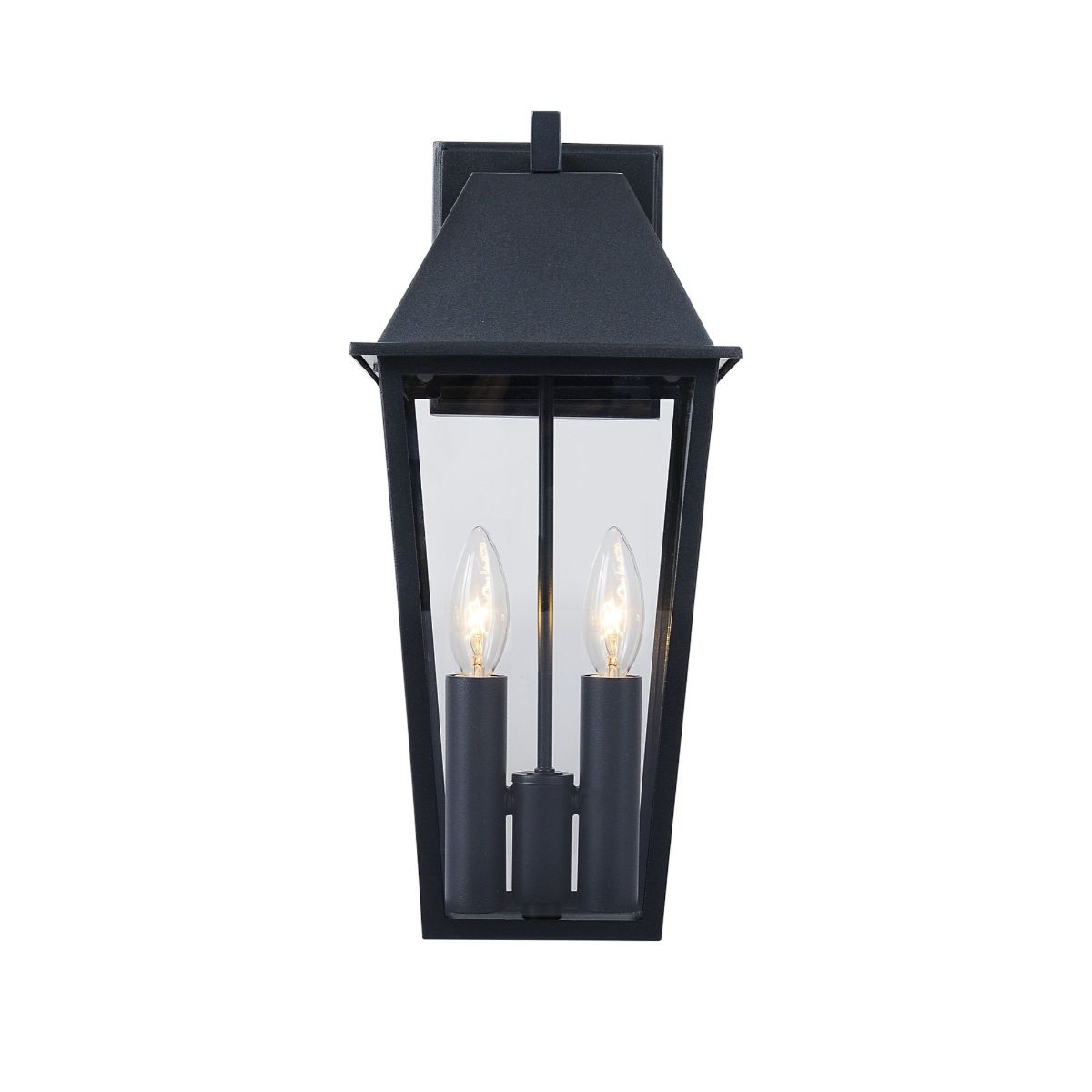 Winchester 16 In. 2 Lights Outdoor Wall Light Black Finish