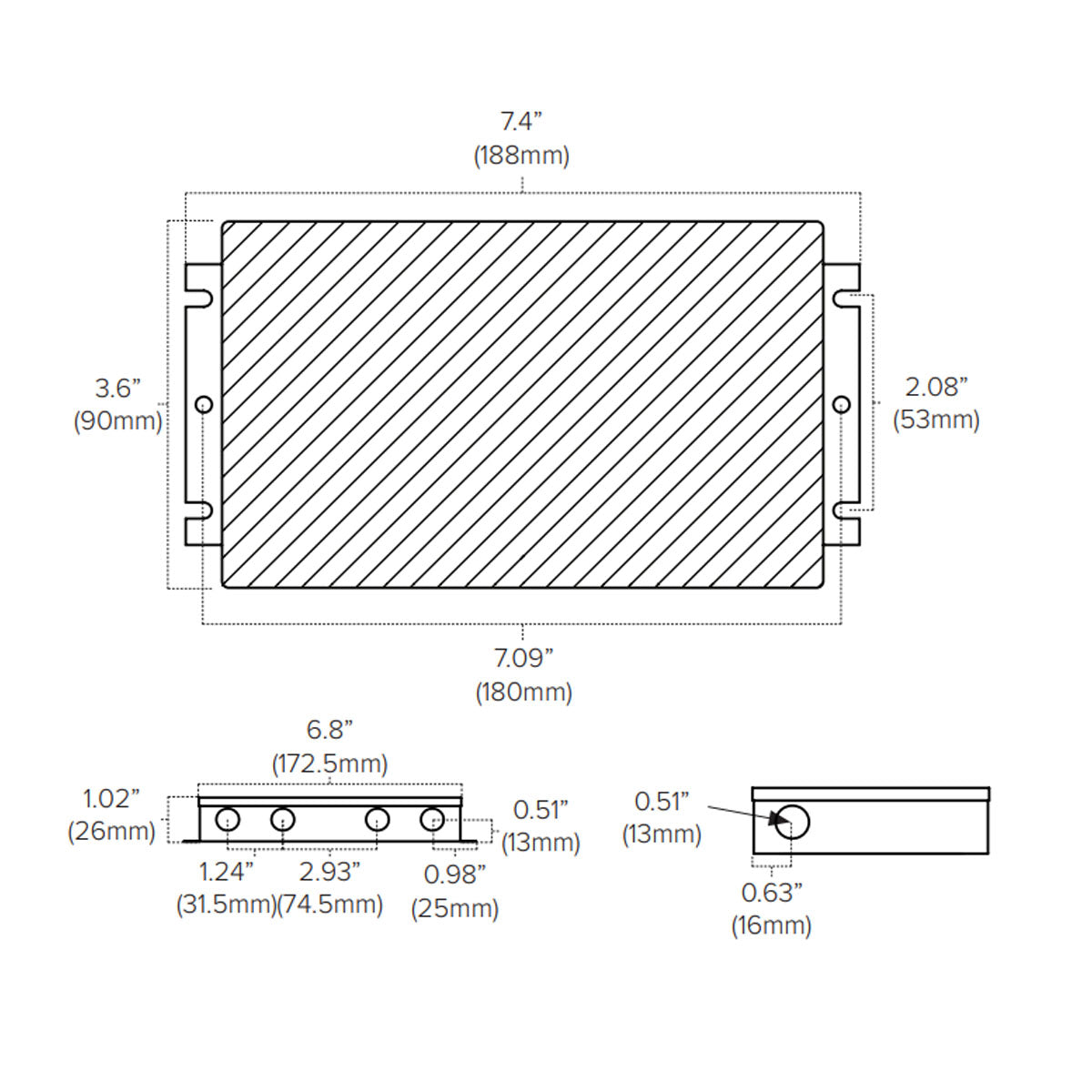 Adaptive 60 Watts, 24VDC LED Driver, ELV, MLV and Triac Dimming, 120-277V Input - Bees Lighting