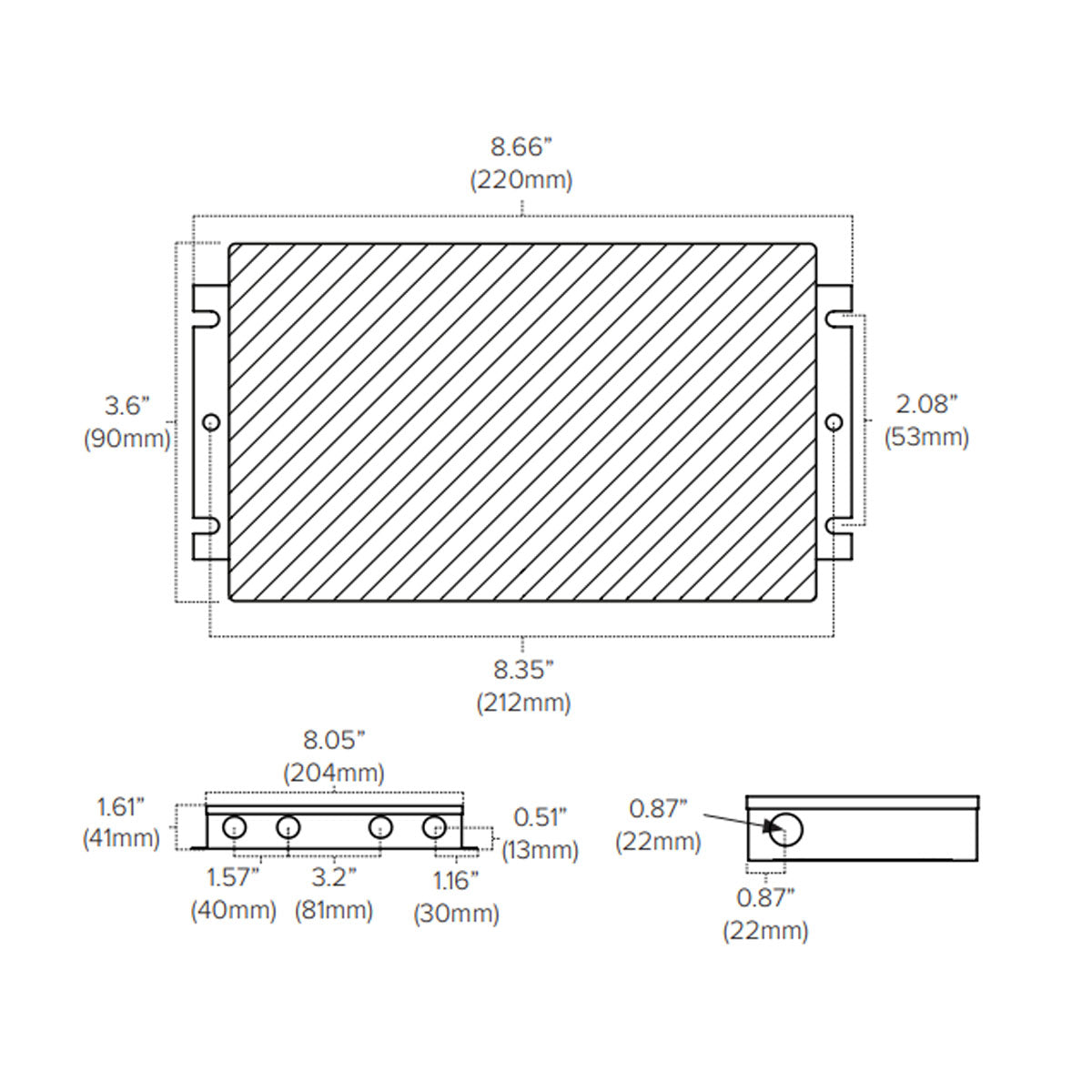 Adaptive 96 Watts, 24VDC LED Driver, ELV, MLV and Triac Dimming, 120-277V Input - Bees Lighting