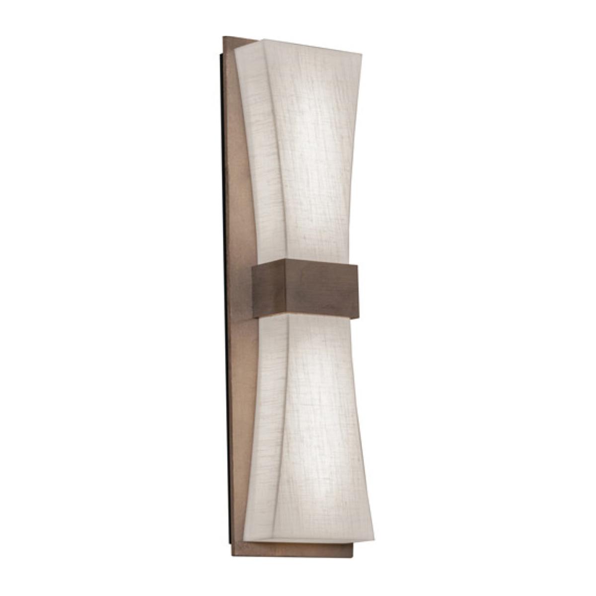 Aberdeen 19 in. LED Flush Mount Sconce with Linen White shade - Bees Lighting